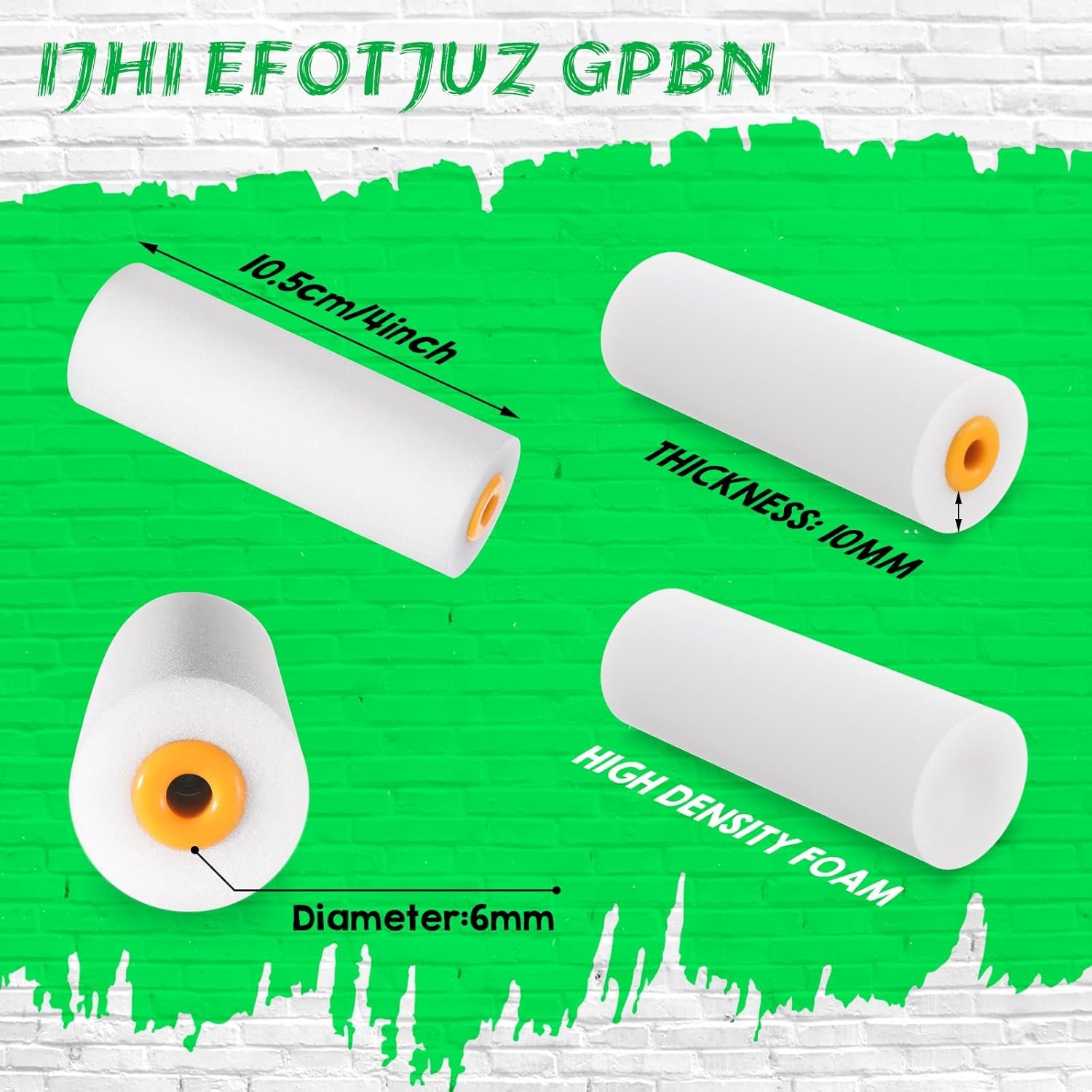 100 Pcs 4 Inch Foam Paint Roller High Density Foam Roller Mini Paint Roller Refills Paint Edger Tool for Walls Brings Smooth Finishes Flat Surfaces