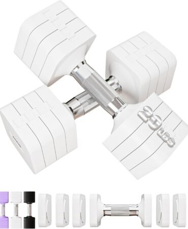 15LB 20LB 30LB 40LB 50LB Adjustable Dumbbell Set Free Weights Dumbbells Set for Women Men Hand Weights Sets Adjust Dumbbell Weight Sets for Home Gym Exercise Workout Strength Training Equipments
