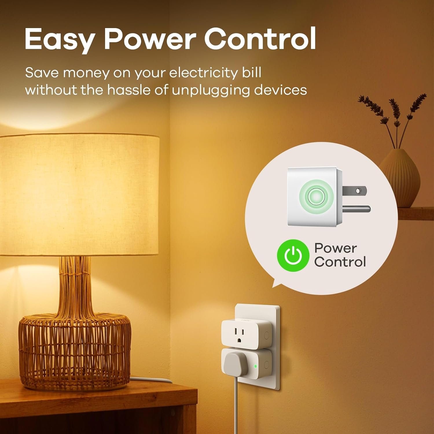 Linkind Matter Smart Plug, Work with Apple Home, Siri, Alexa, Google, SmartThings, Smart Home Smart Outlet Timer 15A/1800W, APP Remote Control & Schedule, 2.4G Wi-Fi Only, 4 Pack