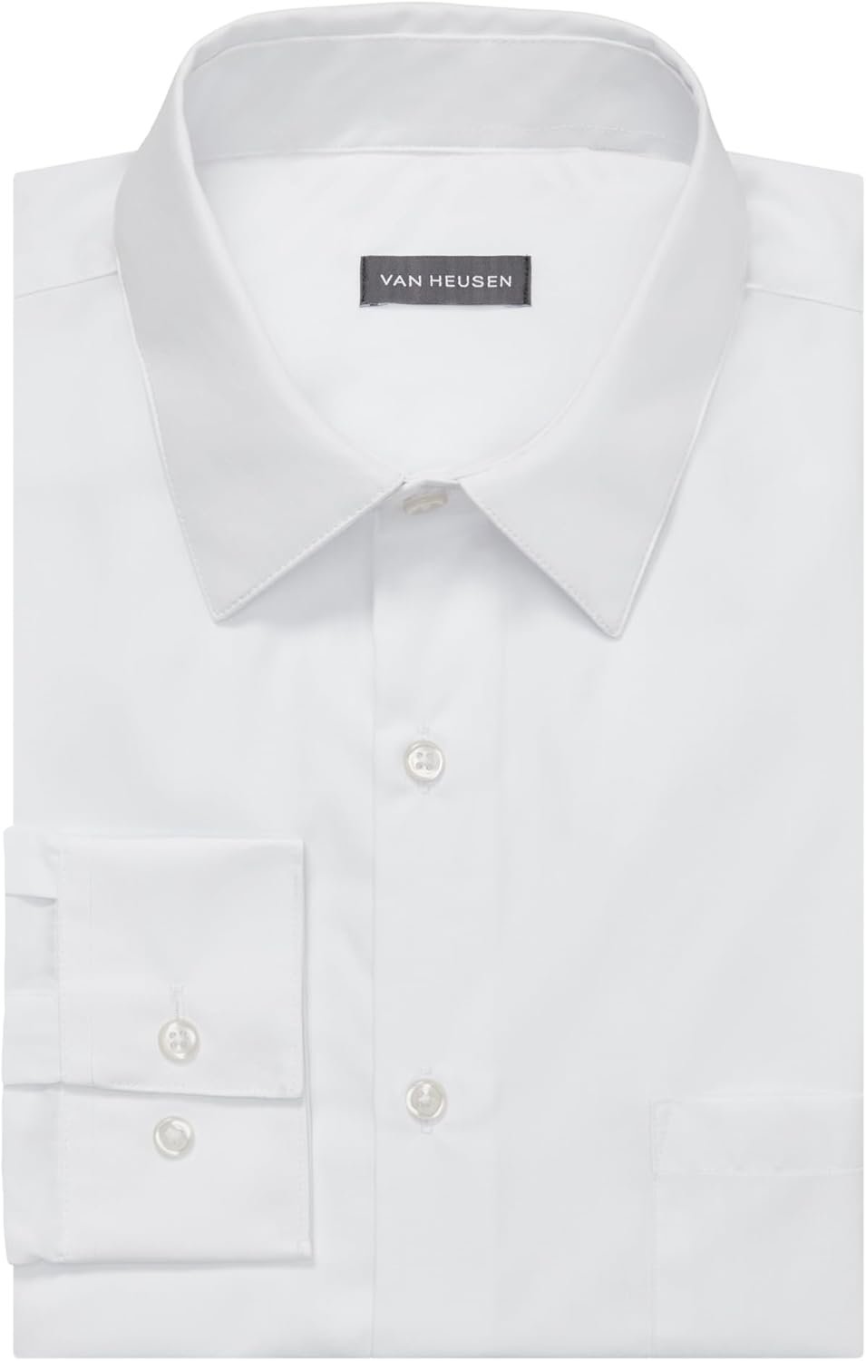 Van Heusen Mens Dress Shirt Regular Fit Poplin Solid