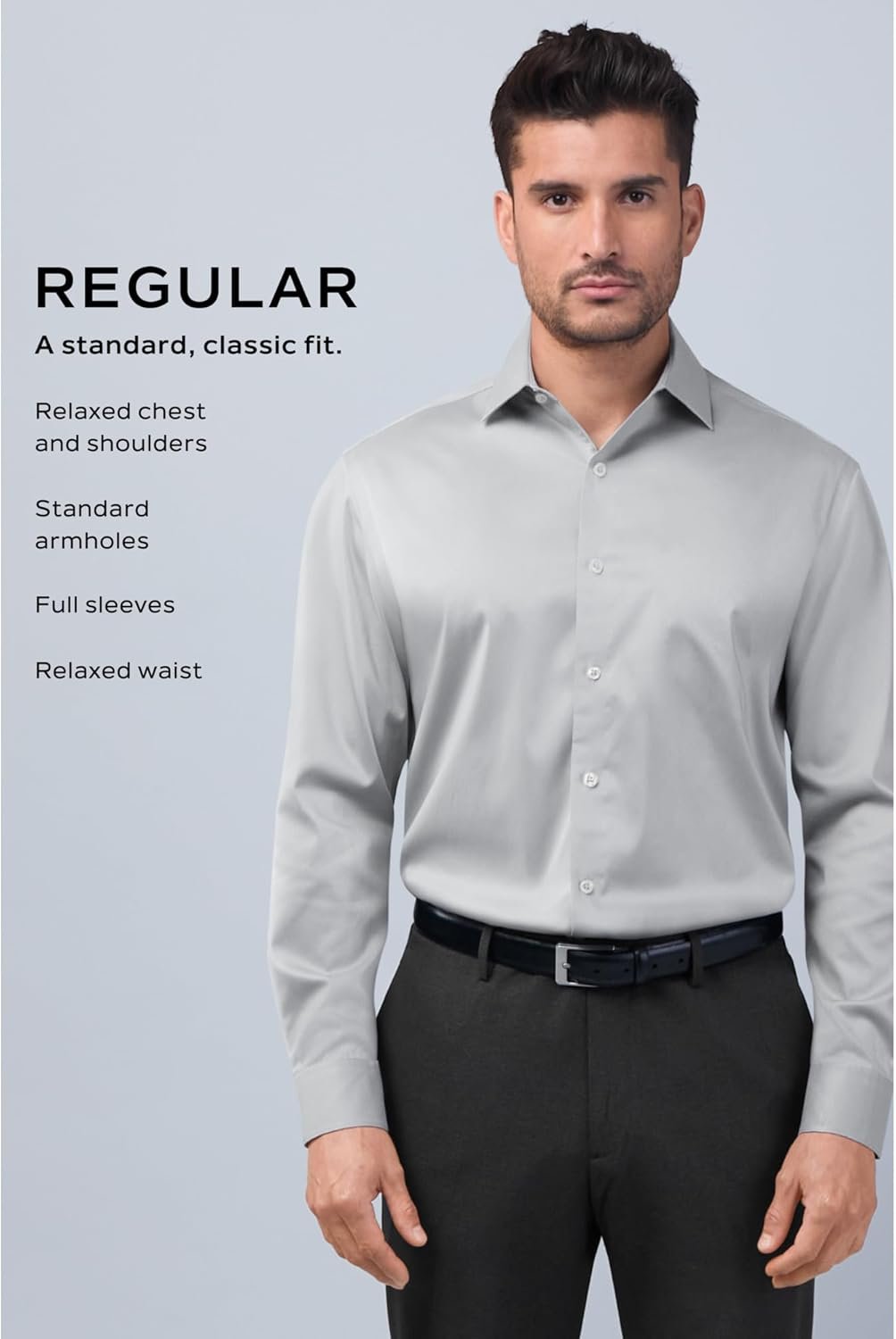 Van Heusen Mens Dress Shirt Regular Fit Poplin Solid