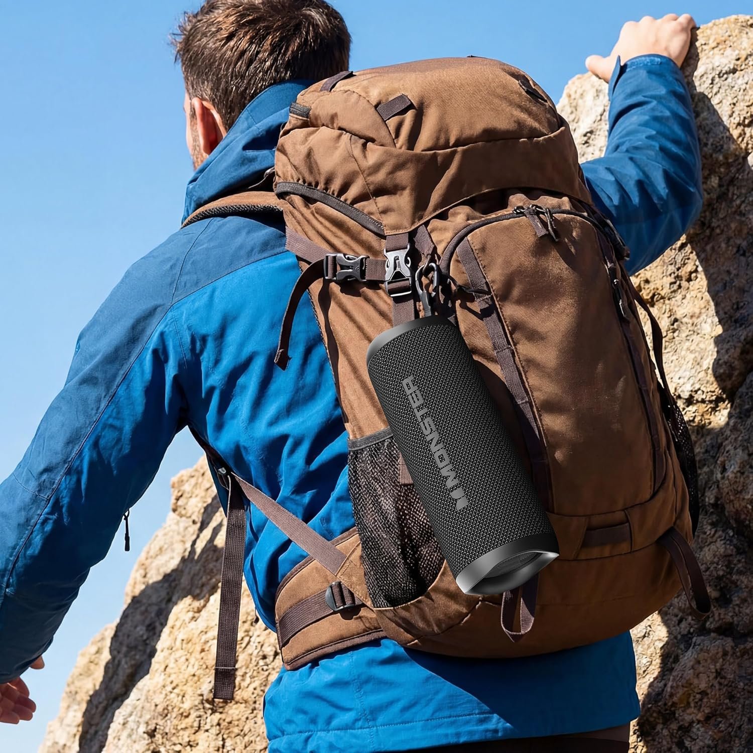 Monster Bluetooth Speaker, Wireless Portable Outdoor Bluetooth Speakers, 60W True Wireless Stereo IPX8 Waterproof, Dual PairingBluetooth 5.4 Built-in Mic, Outdoor Speaker