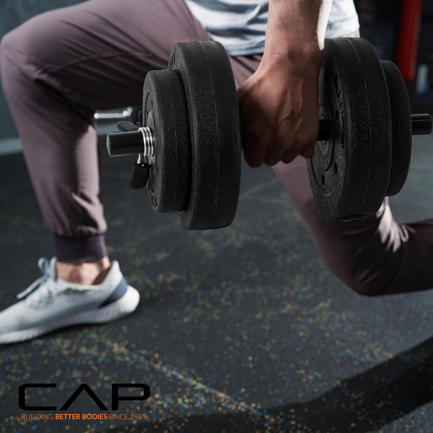 CAP Barbell 40-Pound Adjustable Cement Dumbbell Set – Versatile Weights for Home Gym Excellence
