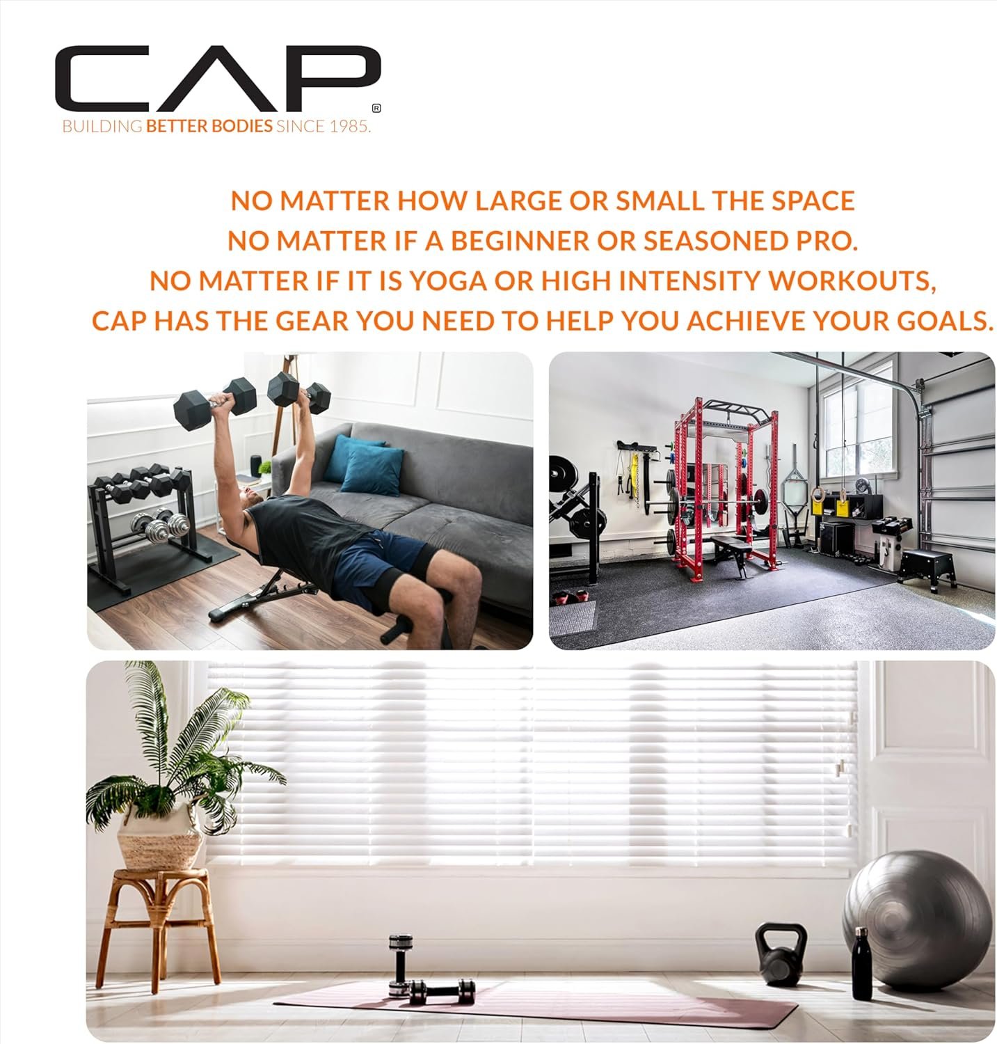 CAP Barbell 40-Pound Adjustable Cement Dumbbell Set – Versatile Weights for Home Gym Excellence