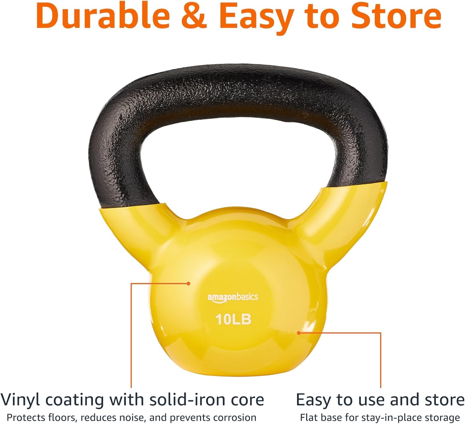 Amazon Basics Vinyl Kettlebell