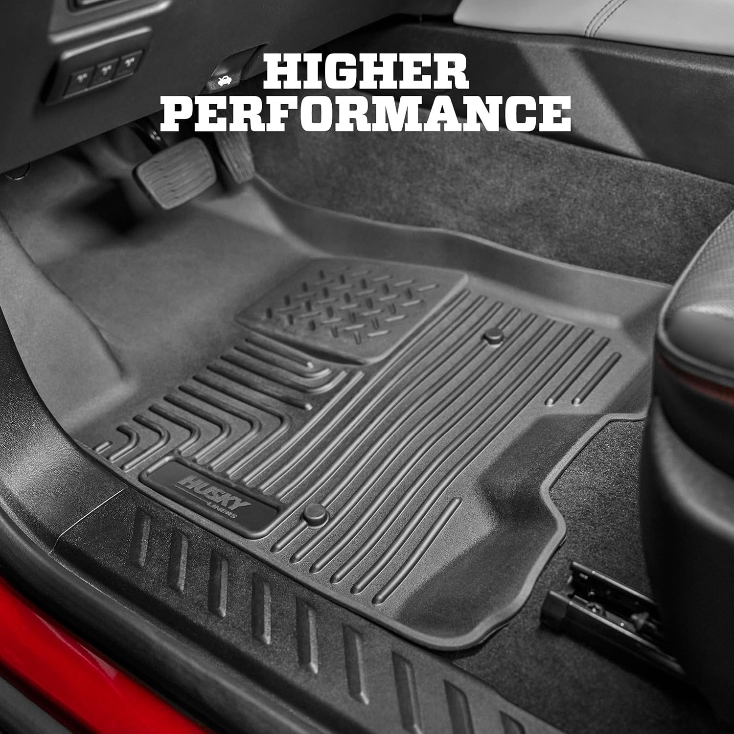 Husky Liners Weatherbeater Floor Mats | Fits 2019 - 2025 Chevrolet Silverado & GMC Sierra 1500; 2020-2025 Silv./Sierra 2500/3500 Crew Cab w/Carpet & Underseat Stg | Front & 2nd Row, 3-pc Black - 94021