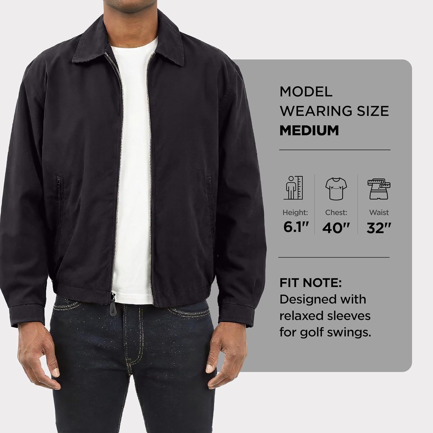 London Fog Men's Auburn Zip-Front Golf Jacket