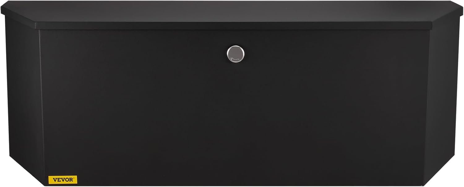 VEVOR Trailer Tongue Box, Heavy Duty Trailer Tongue Tool Box Storage Organizer with Lock & Keys, Utility Tool Chest for Pickup Truck Bed, RV, SUV, Off-Road Vehicle, Steel, 36" x 12" x 12"