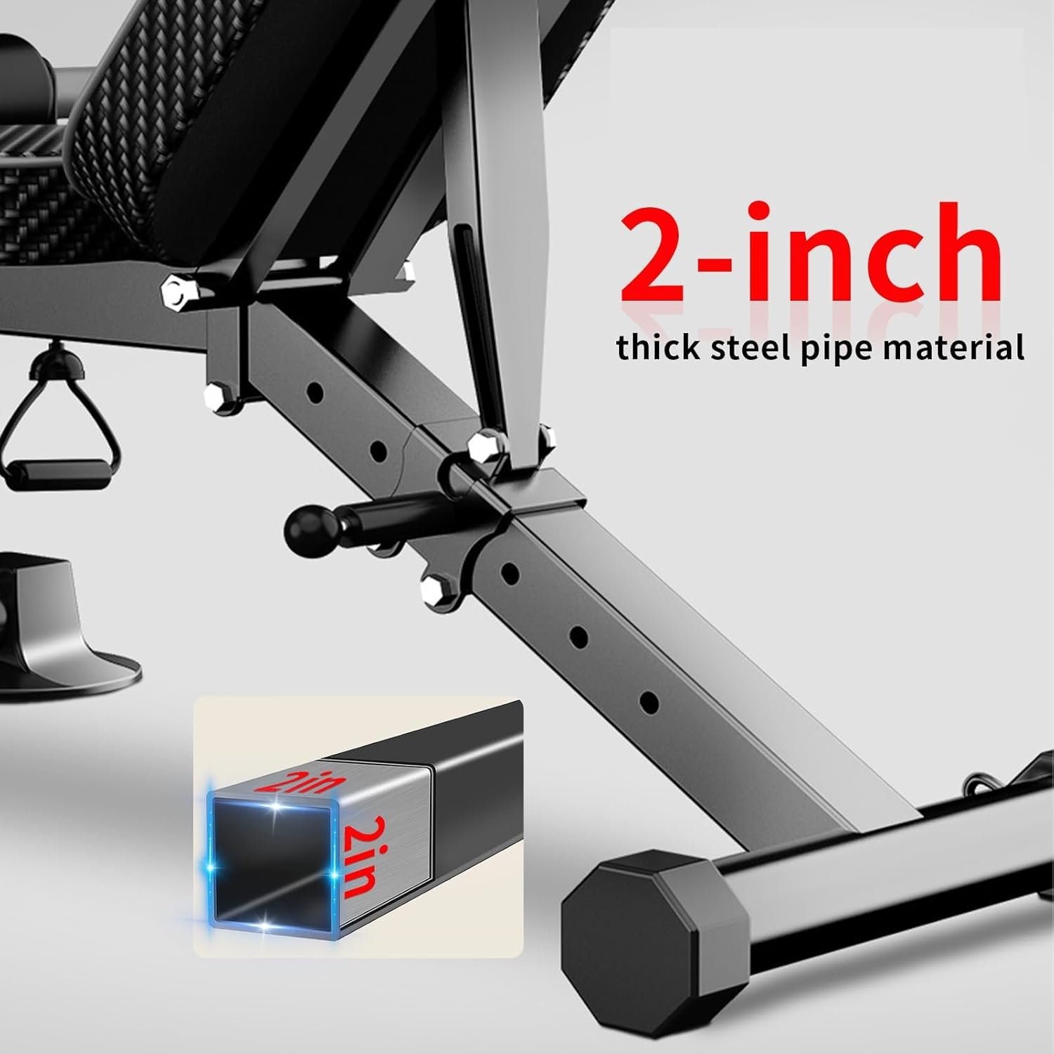 K KiNGKANG Adjustable Weight Bench,1050 lbs Foldable Workout Bench with 8 Back Positions, Incline Decline Flat Exercise Bench for Home Gym Full Body Strength Training