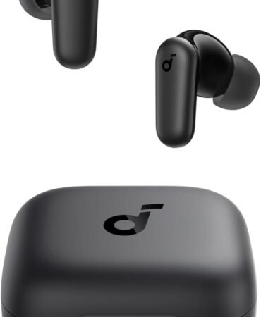 Soundcore P30i by Anker Noise Cancelling Earbuds, Strong and Smart Noise Cancelling, Powerful Bass, 45H Playtime, 2-in-1 Case and Phone Stand, IP54, Wireless Earbuds, Bluetooth 5.4 (Black)