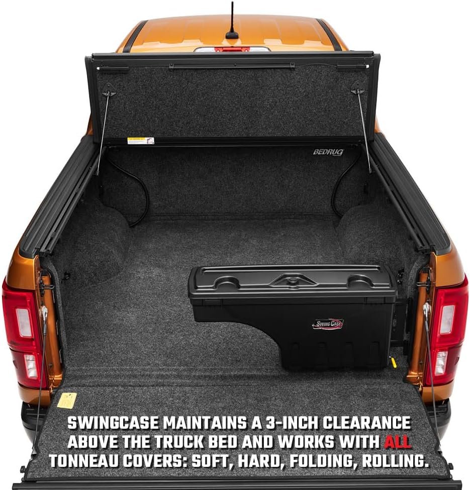 RealTruck UnderCover SwingCase Truck Bed Storage Box | SC203P | Fits 2015 - 2025 Ford F-150 Passenger Side (Includes Lightning)