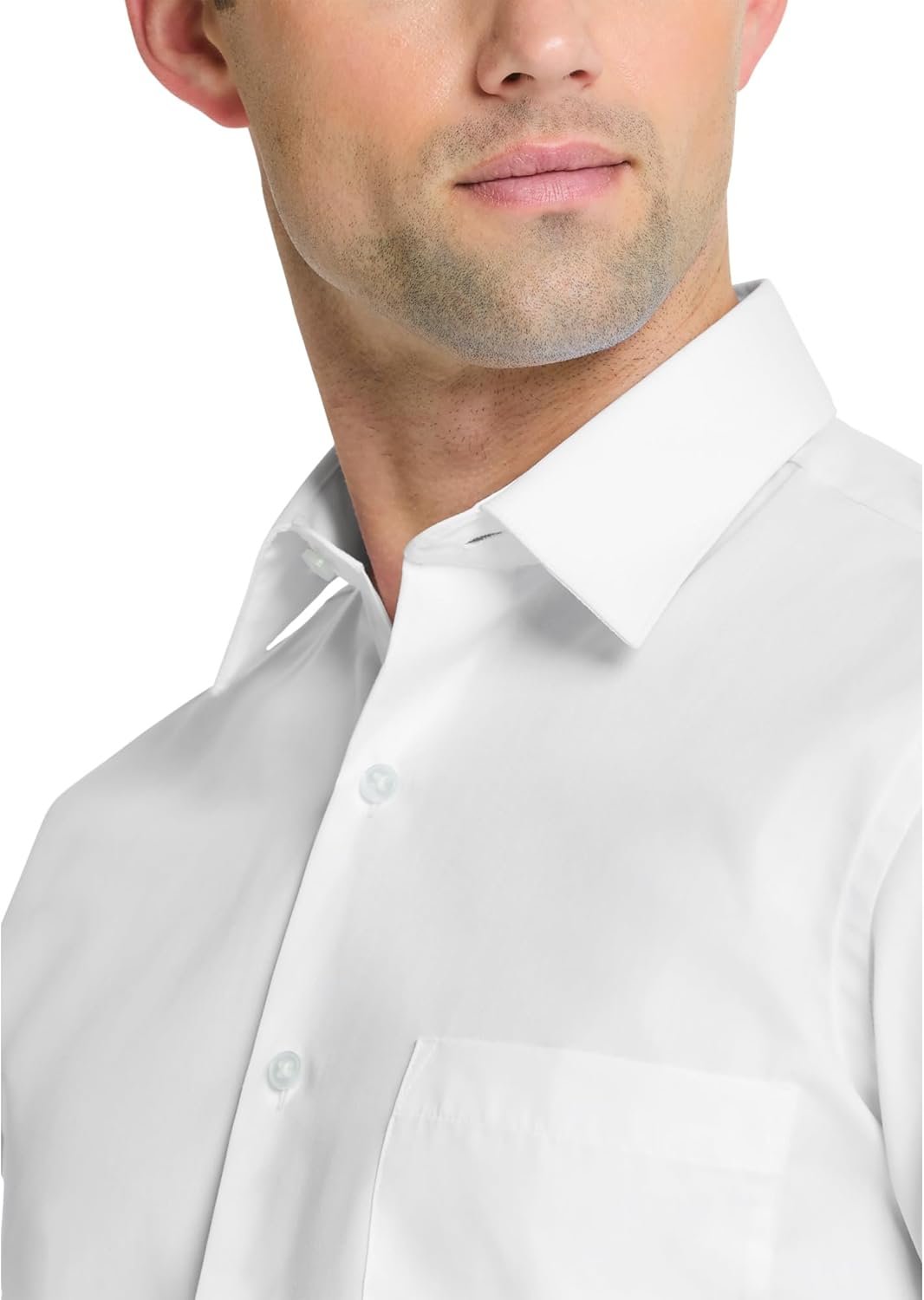 Van Heusen Men's Dress Shirt Fitted Poplin Solid