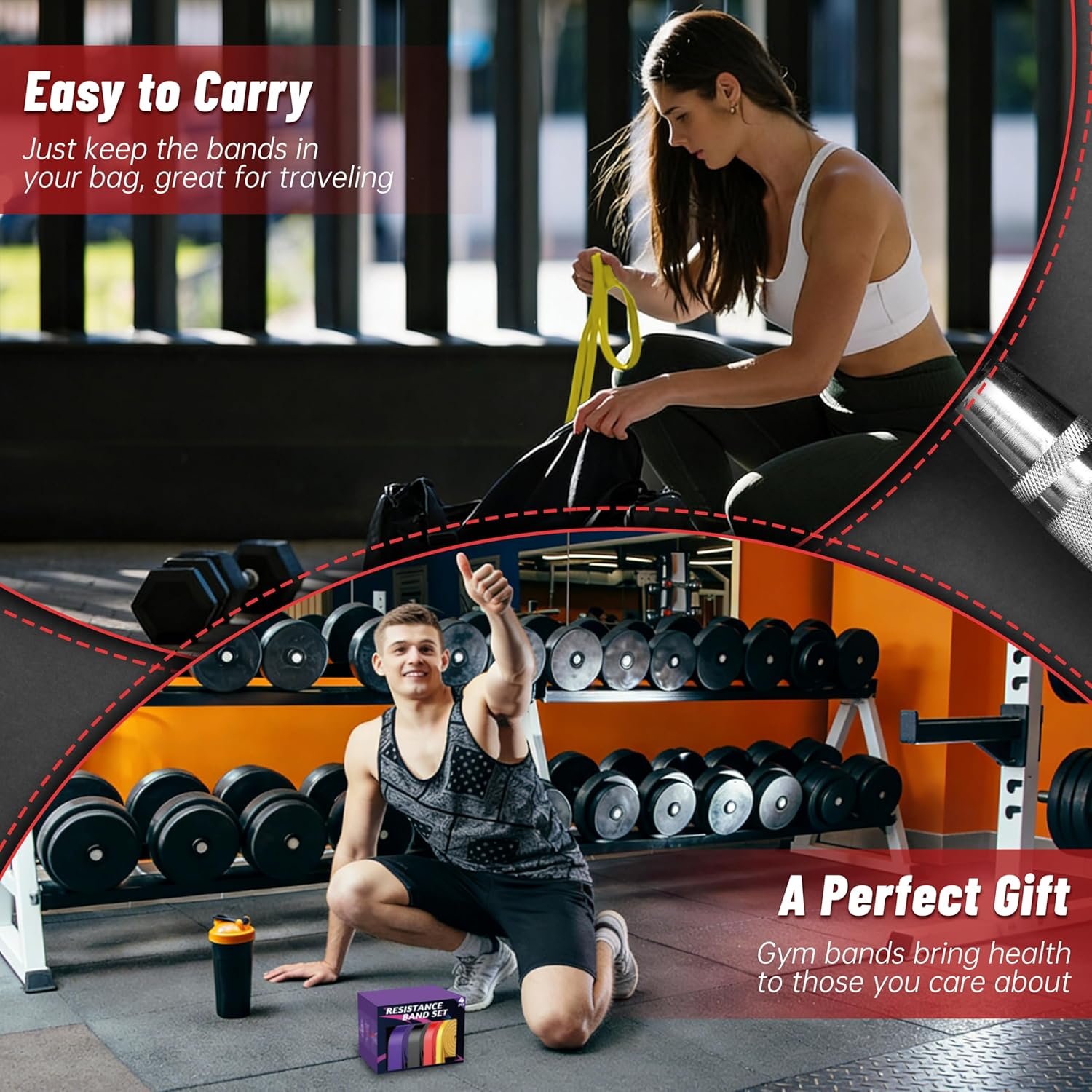 Resistance Bands for Working Out, 4-Level Pull Up Assistance Bands, Exercise Bands for Women & Men, Stretch Workout Bands for Full-Body Training, Fitness, Physical Therapy, Pull Up Bands at Home, Gym