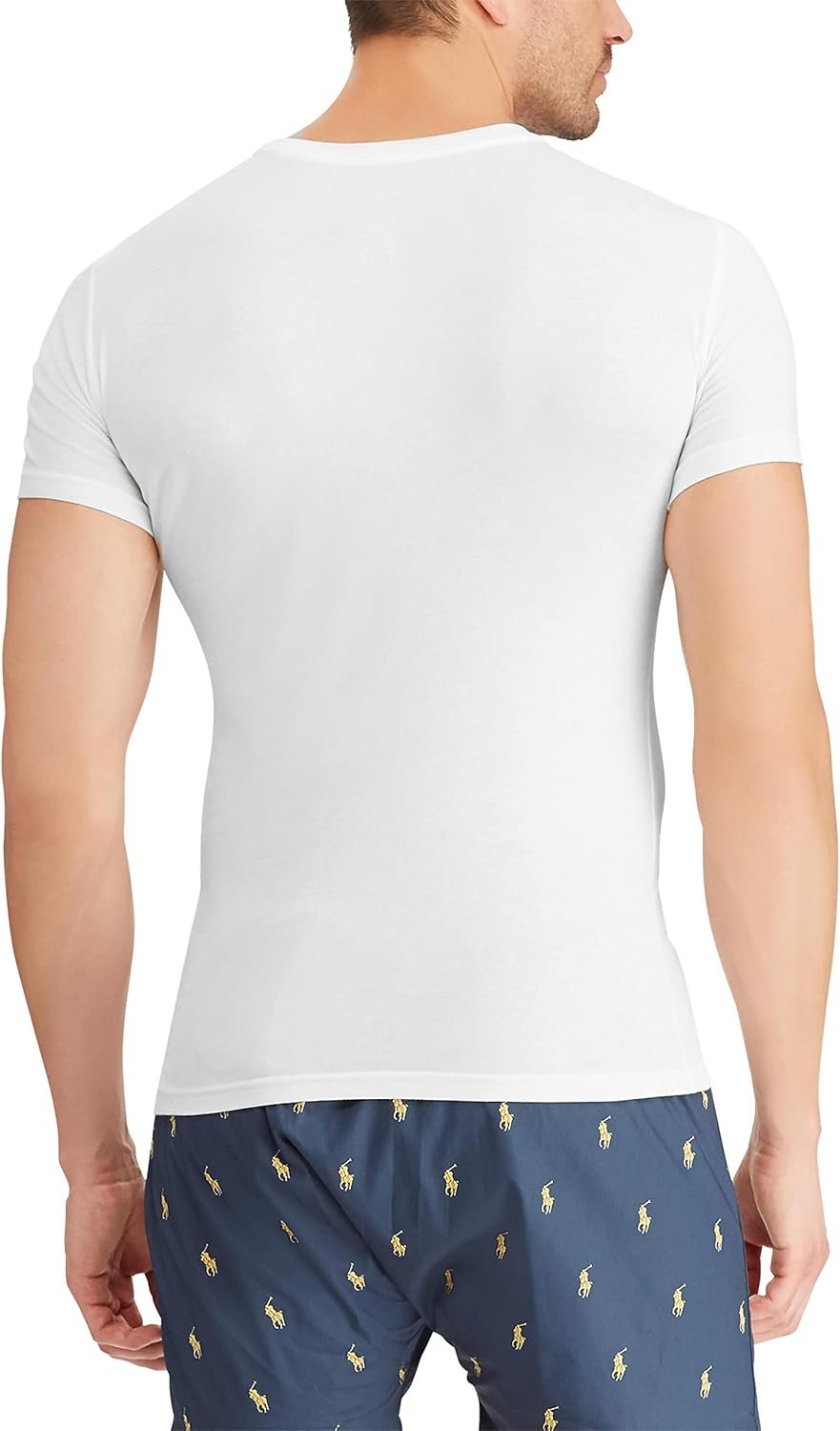 Polo Ralph Lauren Men's T-Shirt Pack, 3-Pack, Cotton Men's Clothing Crewneck Undershirt, Slim Fit Short-Sleeve Tees