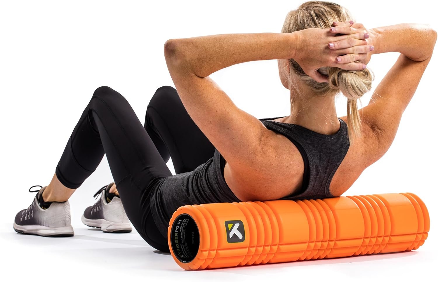 TRIGGERPOINT PERFORMANCE THERAPY GRID Patented Multi-Density Foam Massage Roller Exercise Deep Tissue Muscle Recovery - Relieves Muscle Pain & Tightness, Improves Mobility & Circulation (26"), Orange