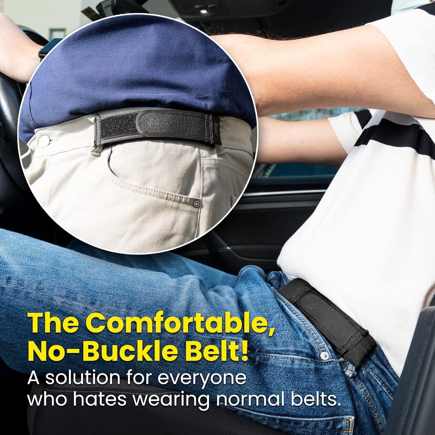 BeltBro Titan No Buckle Elastic Belt For Men — Fits 1.5 Inch Belt Loops, Comfortable and Easy To Use