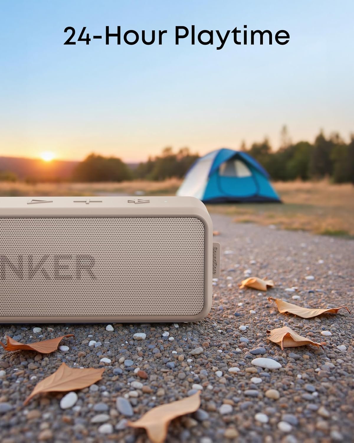 Anker Soundcore 2 Portable Bluetooth Speaker with Stereo Sound, Bluetooth 5, Bassup, IPX7 Waterproof, 24-Hour Playtime, Wireless, Speaker for Home, Outdoors, Travel