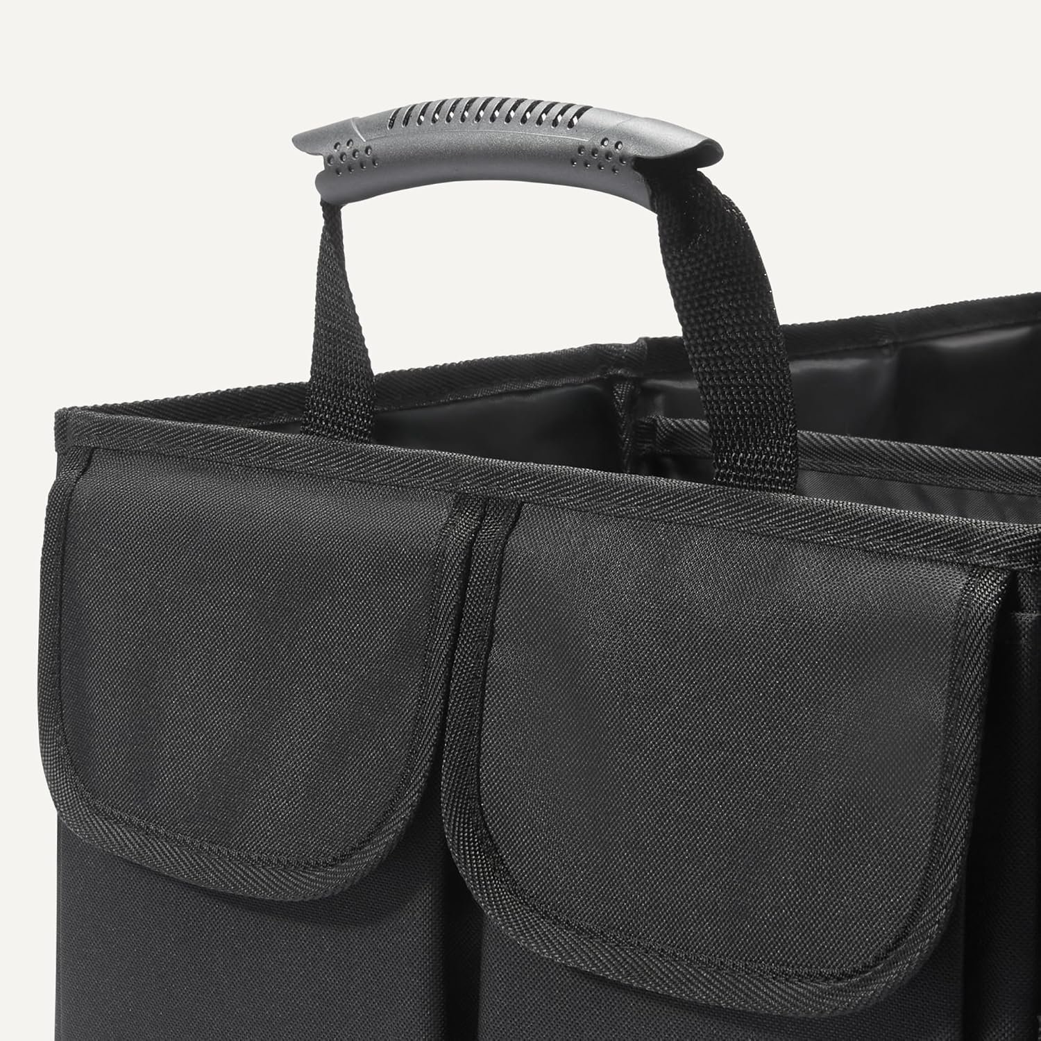 Amazon Basics Trunk Organizer for Car, Multi-Compartment Car Storage, Foldable, 13.5 Gallon, Black
