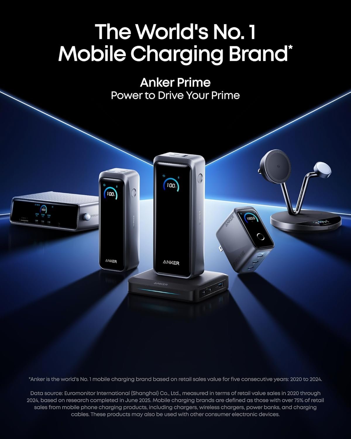 Anker Charging Base, 150W Max Charging for 4 Devices, Works with Prime Power Banks with Pogo Pin, for MacBook Pro/Air, Dell, iPhone 17/16 Series, Samsung, and More (Power Bank Not Included)
