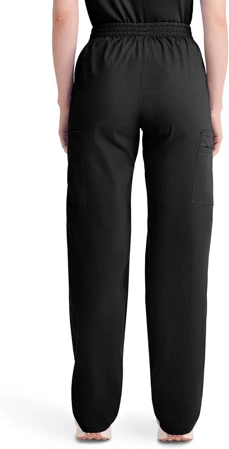 Dickies EDS Signature Scrubs for Women, Elastic Waist Pull-On Cargo Pants for Women in Soft Brushed Poplin - 86106