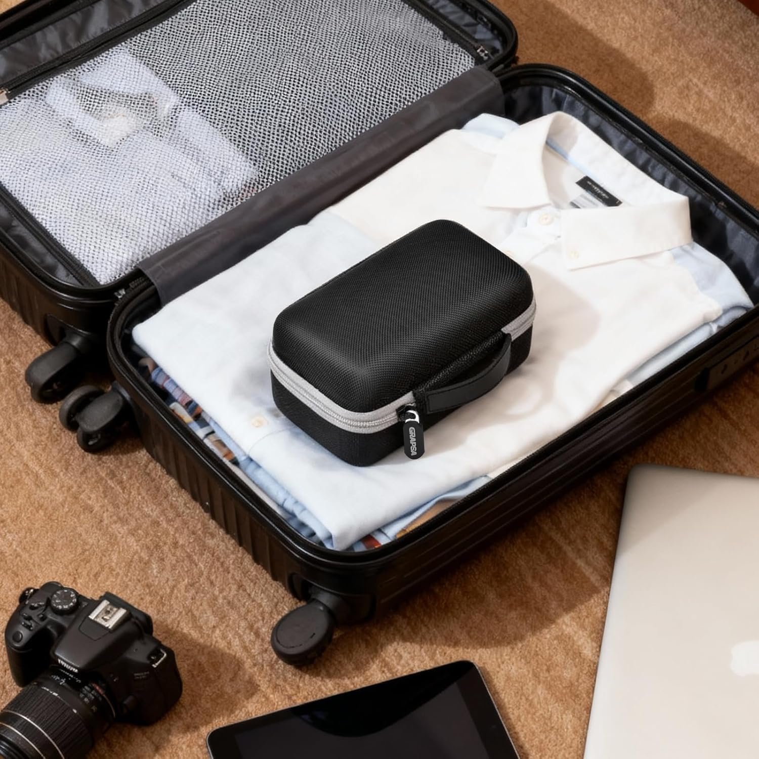 Power Bank Case Compatible with Anker Prime Power Bank 26250 (300w)/ 27650/ 25000/ 24000mAh(737) Power Banks, Storage Organizer for 100W Charging Base, Cable for Business Travel Outdoor Use (Box Only)