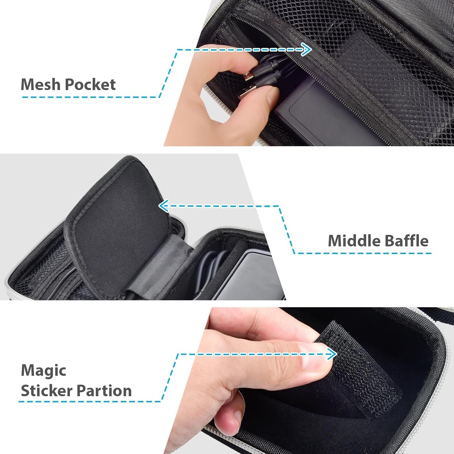 Power Bank Case Compatible with Anker Prime Power Bank 26250 (300w)/ 27650/ 25000/ 24000mAh(737) Power Banks, Storage Organizer for 100W Charging Base, Cable for Business Travel Outdoor Use (Box Only)