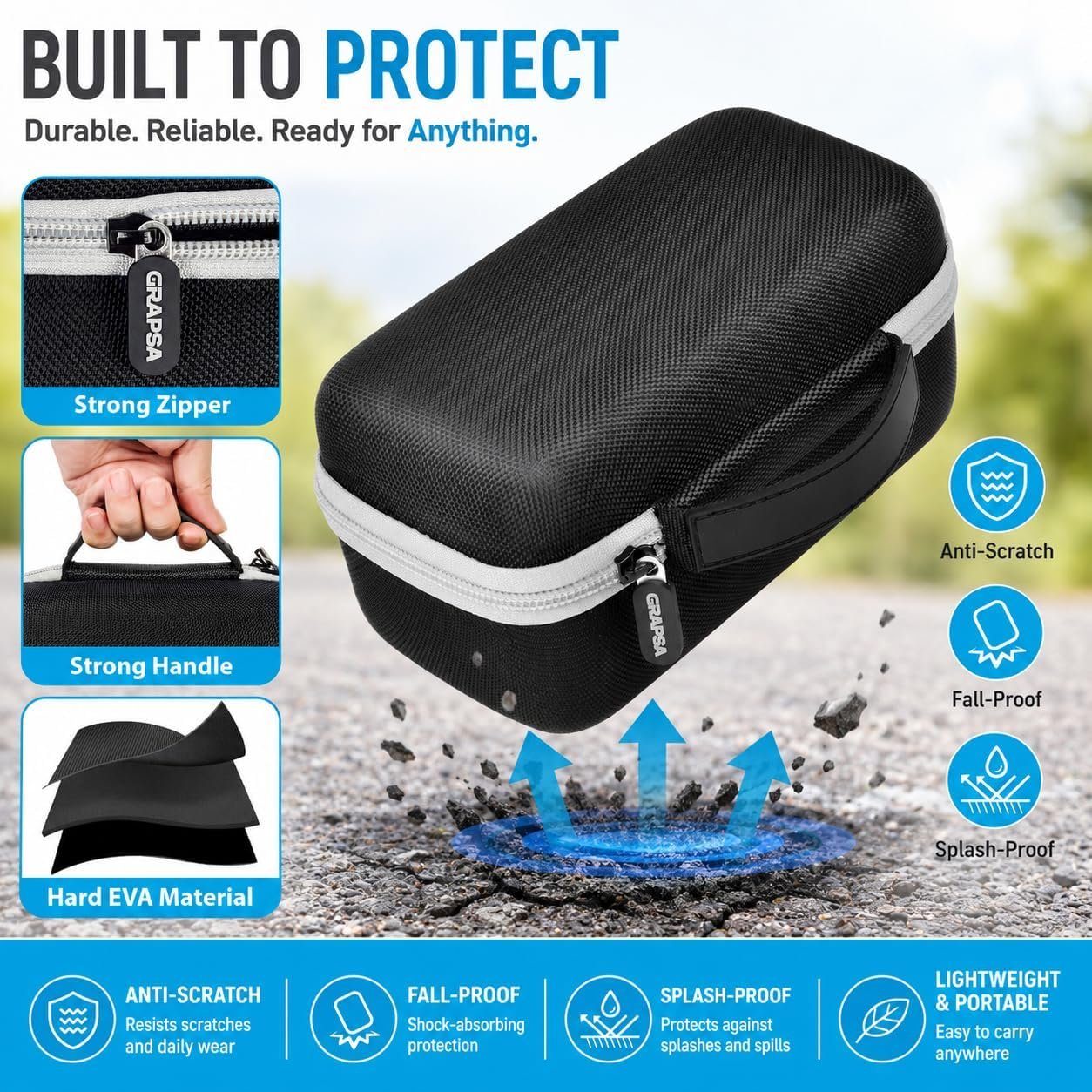 Power Bank Case Compatible with Anker Prime Power Bank 26250 (300w)/ 27650/ 25000/ 24000mAh(737) Power Banks, Storage Organizer for 100W Charging Base, Cable for Business Travel Outdoor Use (Box Only)