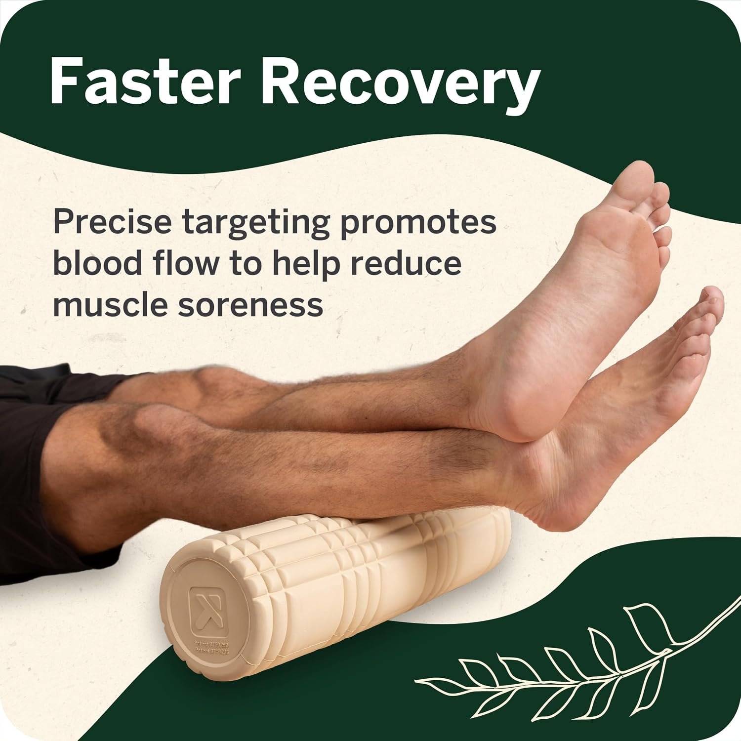 TriggerPoint CORE ECO Foam Massage Roller with Softer Compression for Exercise, Deep Tissue and Muscle Recovery - Relieves Muscle Pain & Tightness, Improves Mobility & Circulation