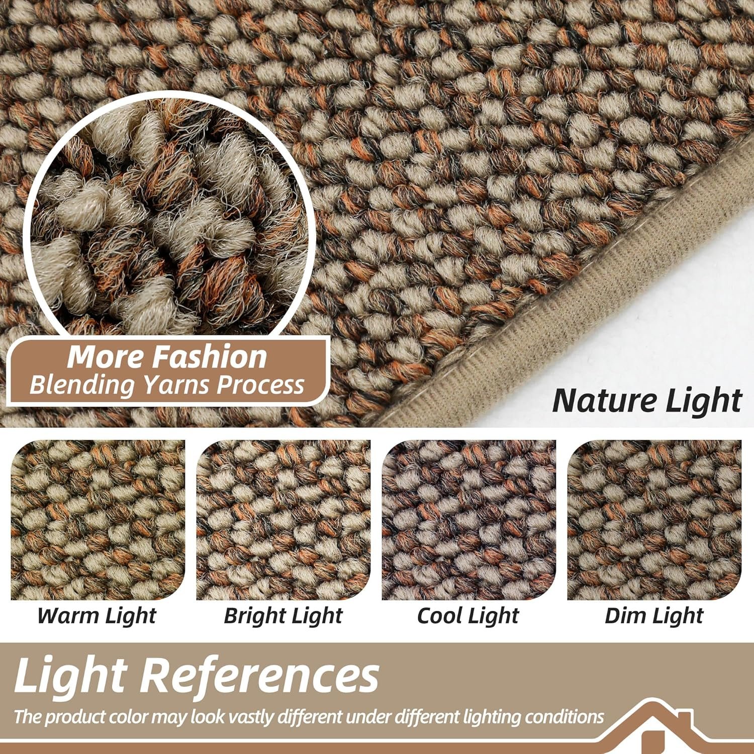 BEQHAUSE Dirt Trapper Door Mat 20" x 32", Non-Slip Washable Doormats Entrance Mat, Dirt Resistant and Absorbent Welcome Mat, Low Profile Floor Mats for Front Back Door and Entryway, Beige