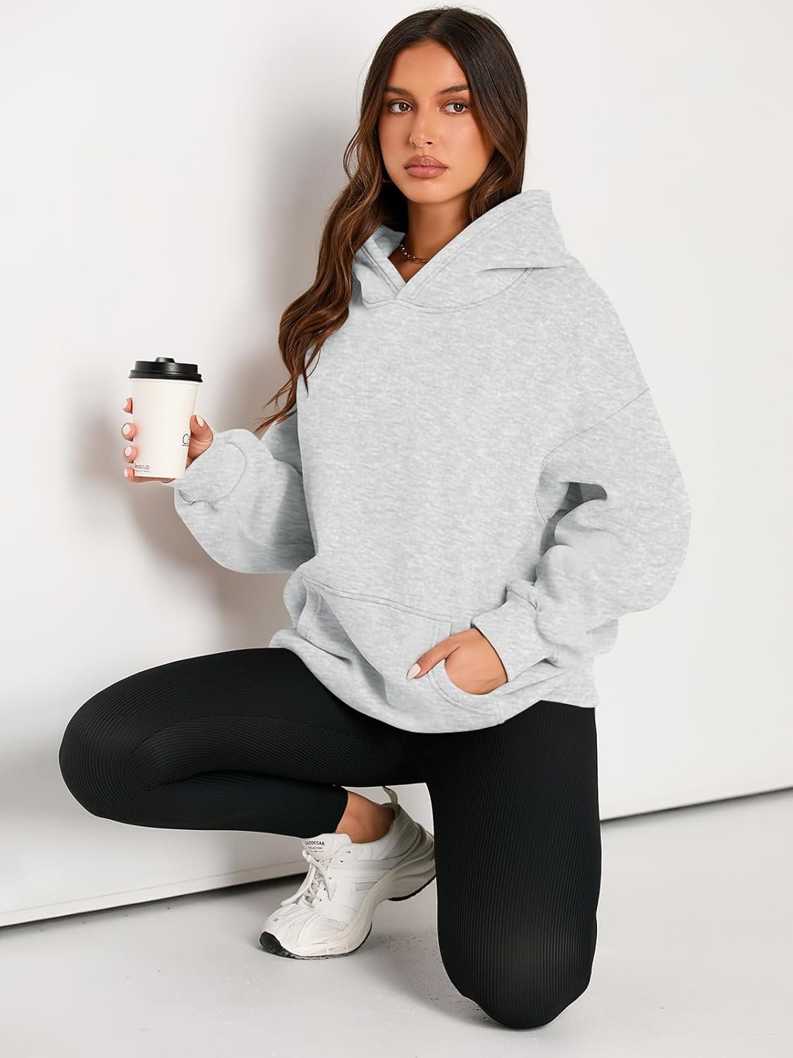 EFAN Women's Oversized Comfort Fleece Hoodies, Cozy Trendy Pullover Sweatshirts with Pockets For Fall & Winter