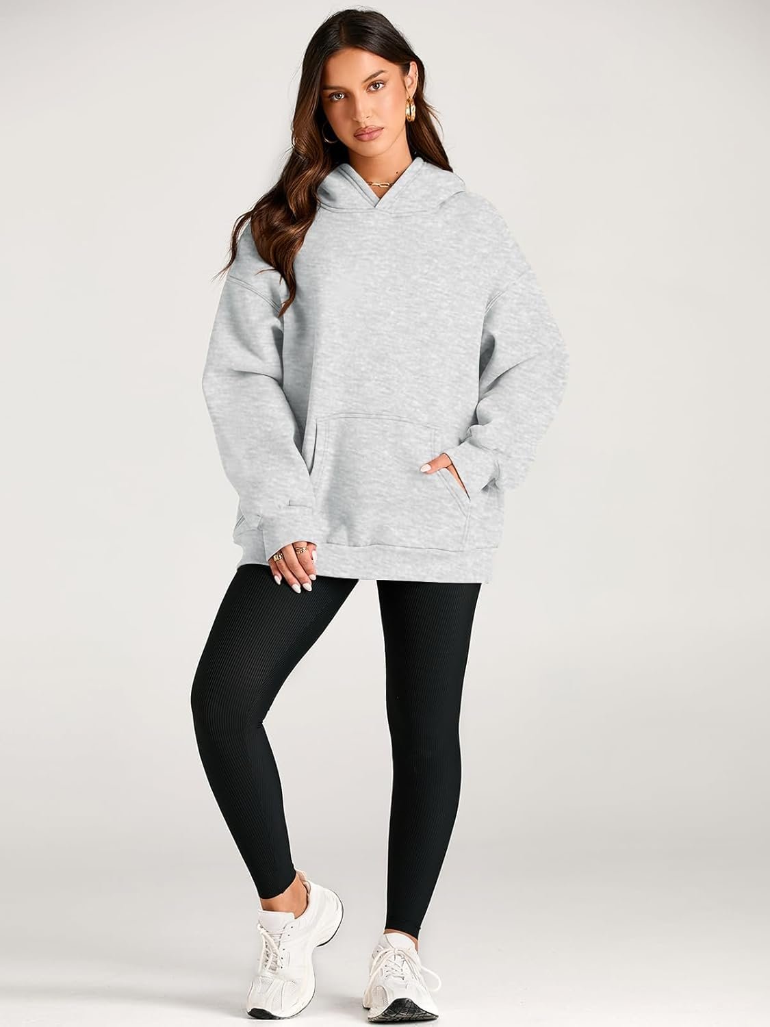 EFAN Women's Oversized Comfort Fleece Hoodies, Cozy Trendy Pullover Sweatshirts with Pockets For Fall & Winter