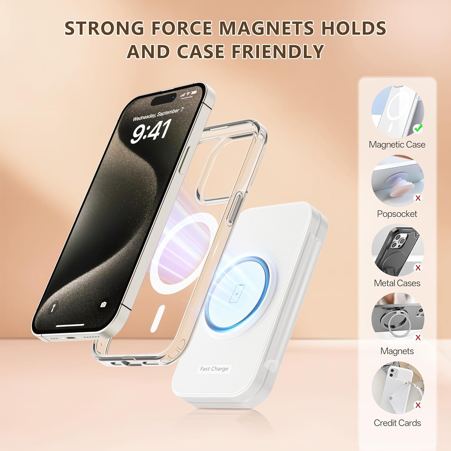 2026 Traveling Portable Wireless Mag-Safe Fast Charging Station,Magnetic 3 in 1 Charger for iPhone 17 16 15 14 13 12 Pro Max Plus,Apple Watch Series & Air pods 4 3 2 Pro-Gifts for Family
