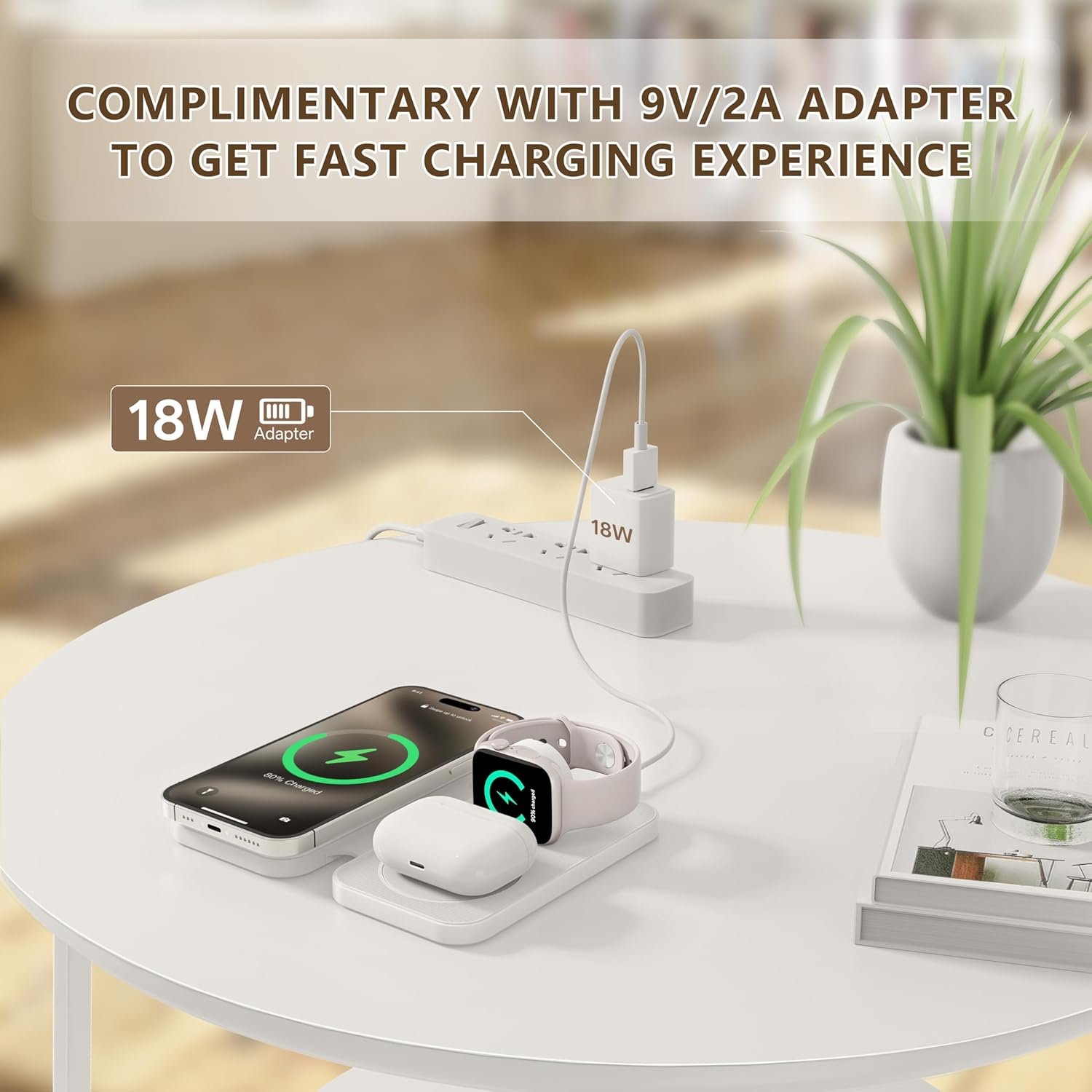 2026 Traveling Portable Wireless Mag-Safe Fast Charging Station,Magnetic 3 in 1 Charger for iPhone 17 16 15 14 13 12 Pro Max Plus,Apple Watch Series & Air pods 4 3 2 Pro-Gifts for Family