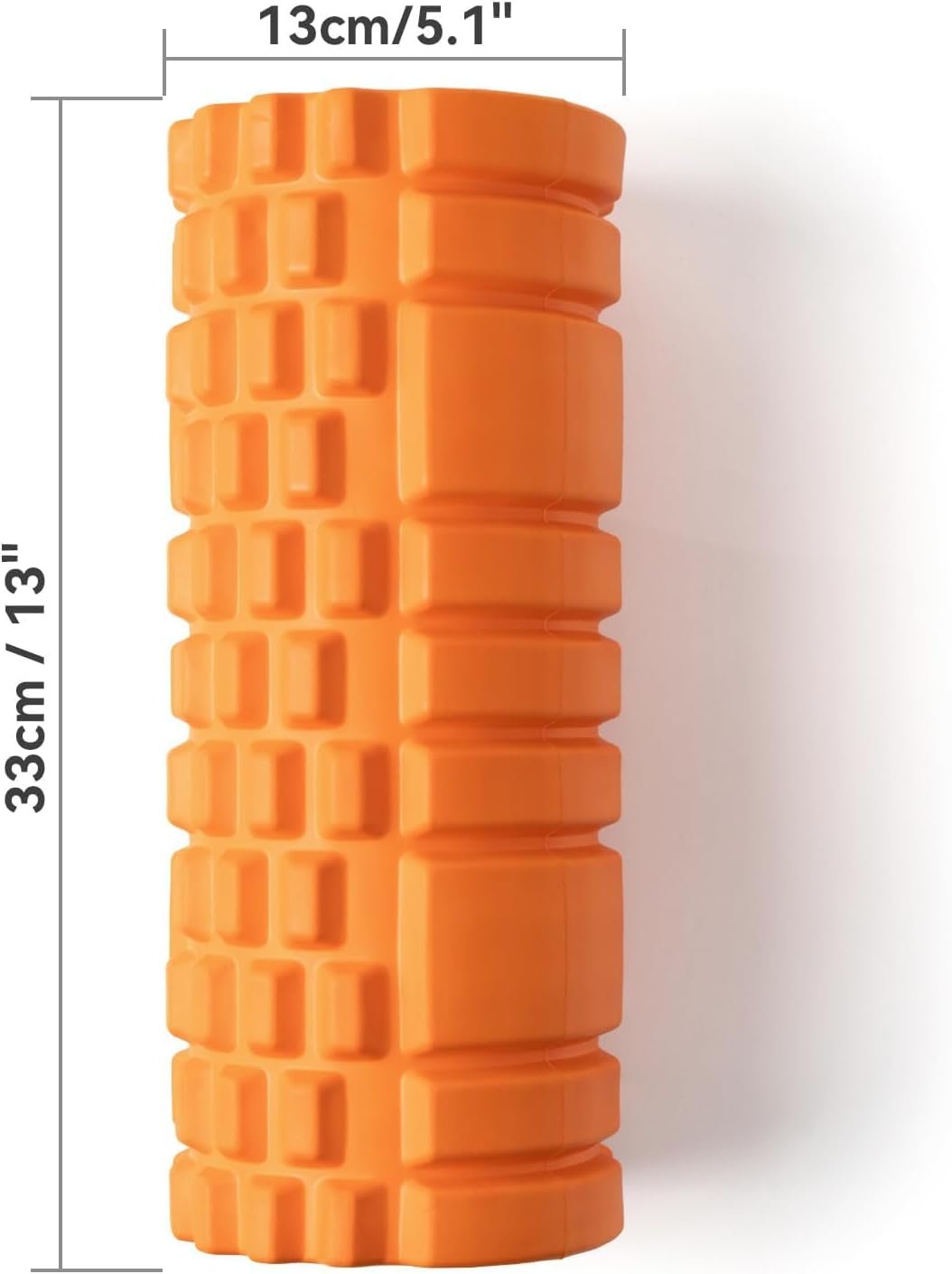 Krightlink Foam Roller High Density 13" Patented Exercise Roller for Deep Tissue Muscle Massage, Muscle Massage and Myofascial Trigger Point Release, Relieves Muscle Pain, Improves Mobility (Orange)