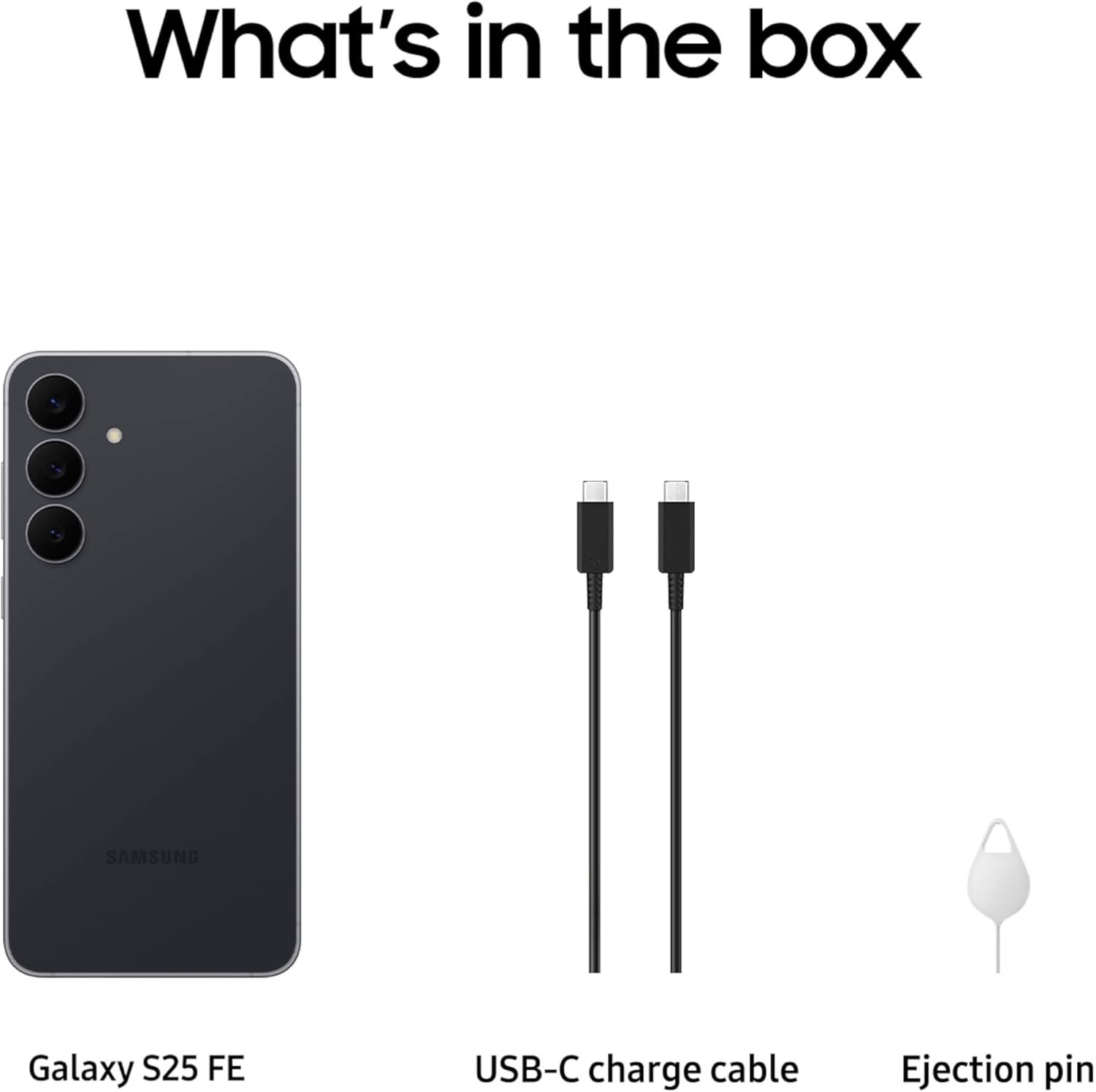 Samsung Galaxy S25 FE Cell Phone (2025), 128GB AI Smartphone, Unlocked Android, Large Display, 4900mAh Battery, High Res-Camera, AI Photo Edits, Durable, US 1 Yr Warranty, JetBlack | AI Smartphone