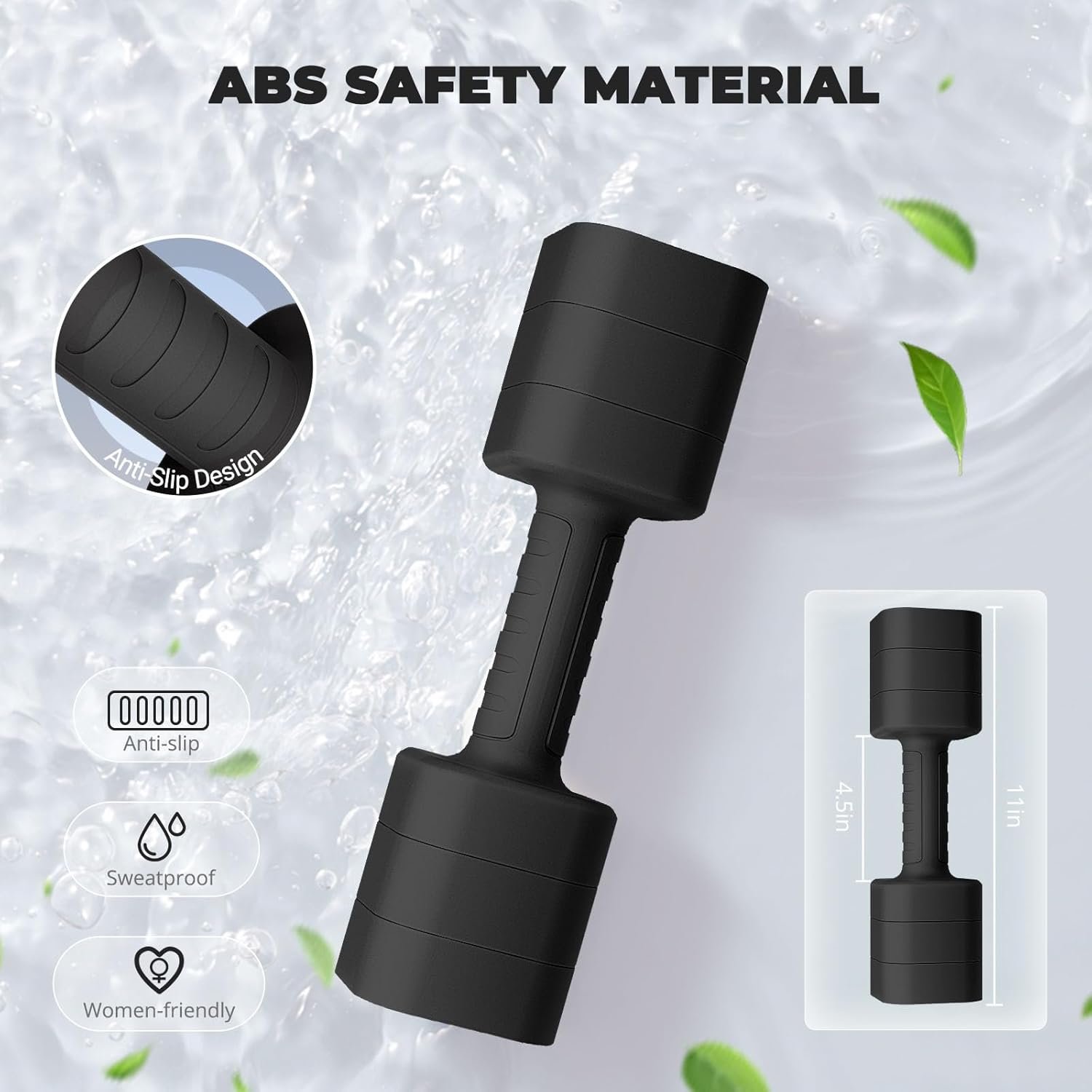 Ragebby Adjustable Dumbbell Set of 2, Weights for Men and Women at Home, Anti-slip Handle, 3 in 1 Free Weights Dumbbells Set, 2lb/3lb/5lb/10lb/15lb/20lb for Pilates, Yoga, Strength Training