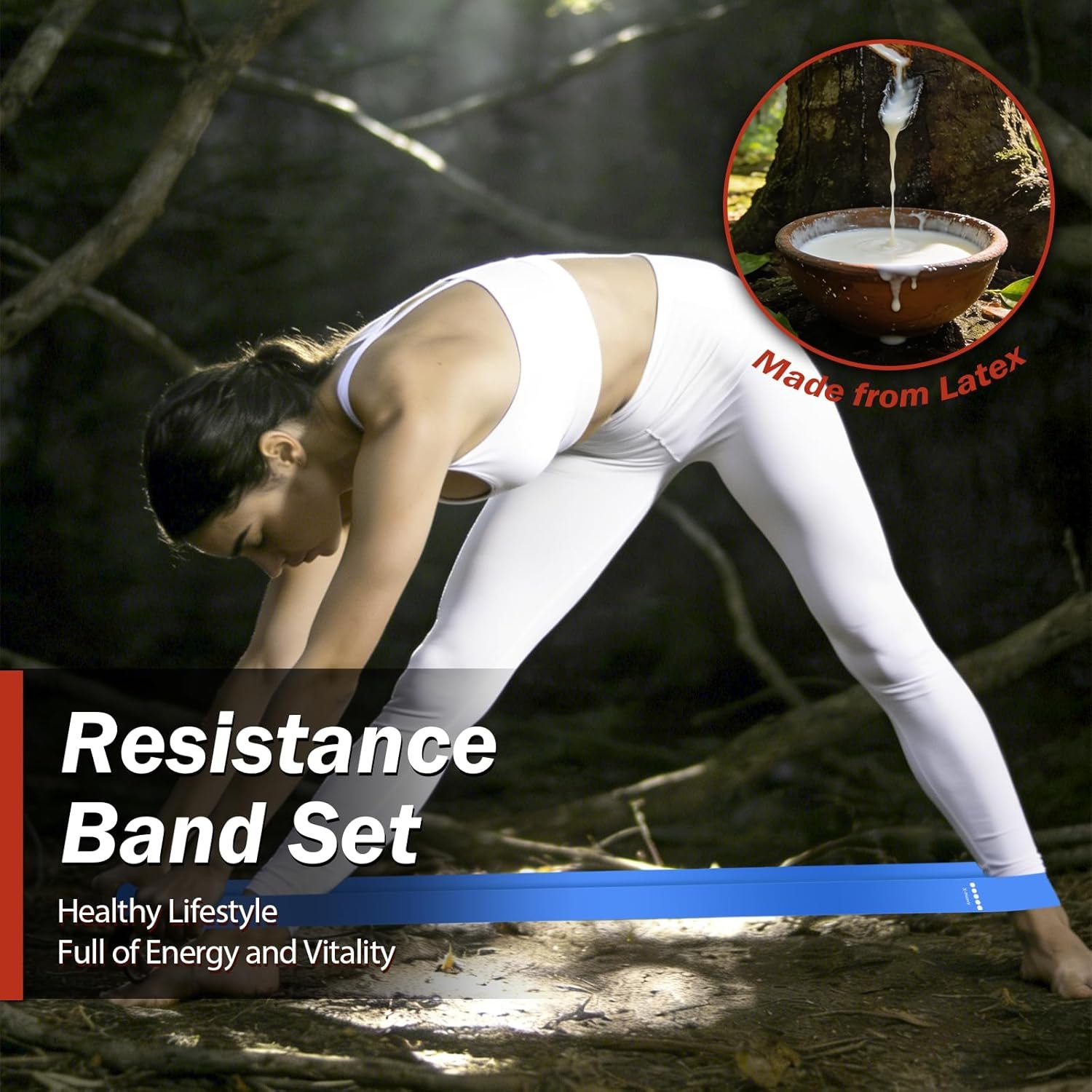 Resistance Bands for Working Out, 5 Levels Resistance Exercise Bands with Woven Bag, Bands for Working Out Women Men, Yoga, Pilates, Rehabilitation Training