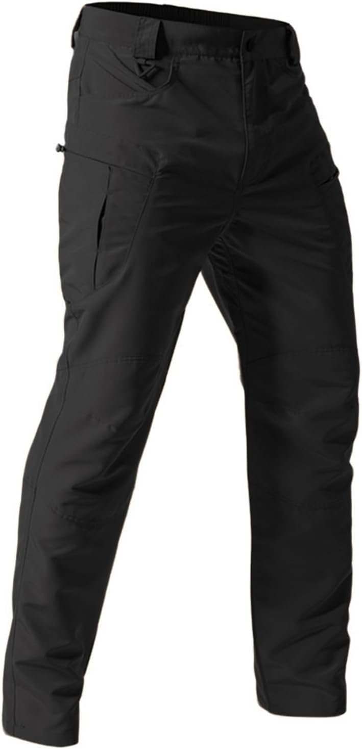 Men's Stretch Tactical Pants,Water Resistant Ripstop Cargo Pants,Lightweight Outdoor Work Hiking Pants with Pockets(No Belt)