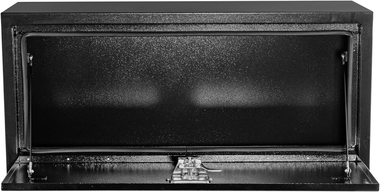 Garvee Black Steel Truck Bed Tool Box, Trailer Tongue Box, Truck Storage Organizer Tool Chest For Truck Bed, RV, Trailer (14 * 16 * 24-Black)