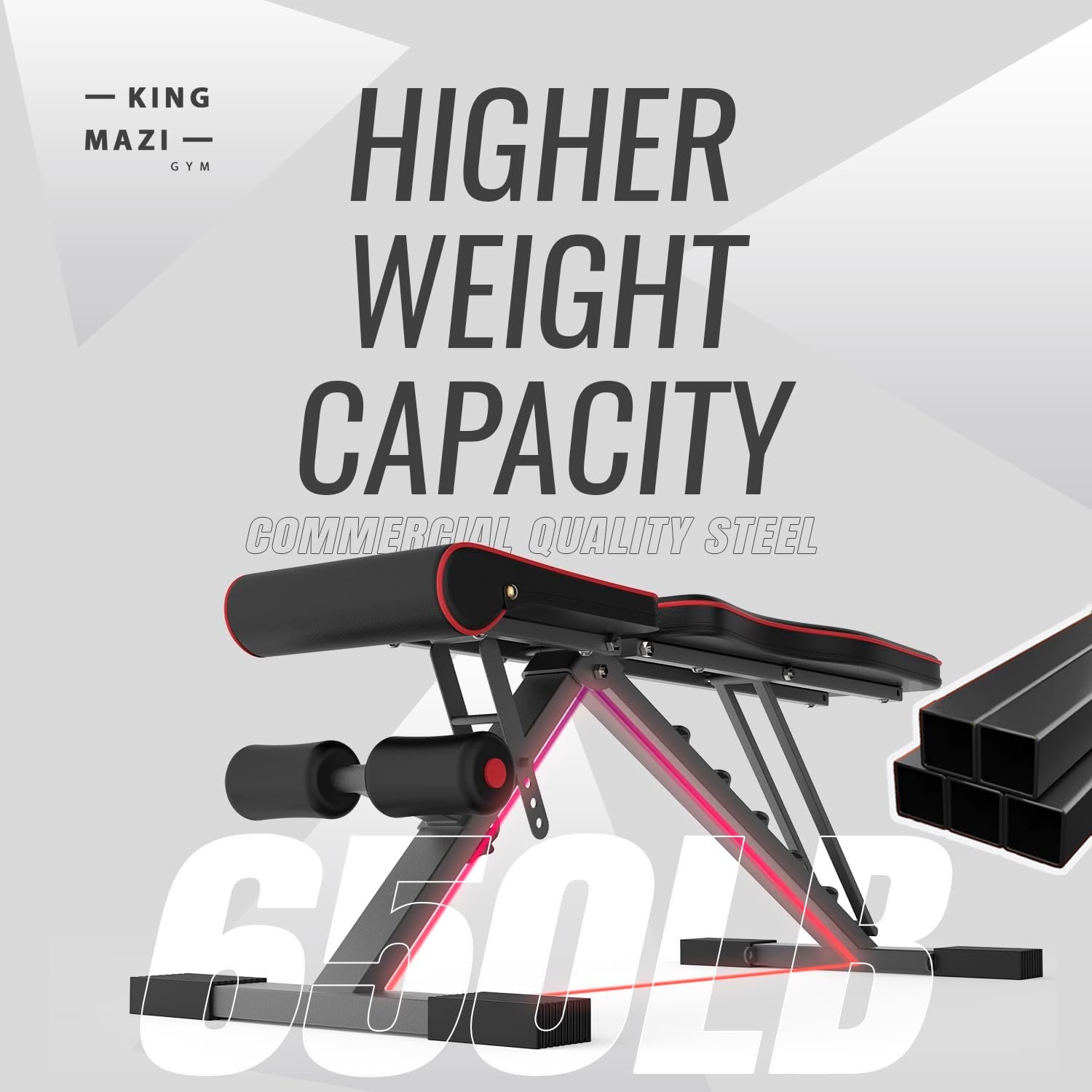 Adjustable Weight Bench, Exercise Workout Bench for Full Body Workout- Multi-Purpose Foldable Bench, Folding Dumbbells Bench with Resistance Band Set