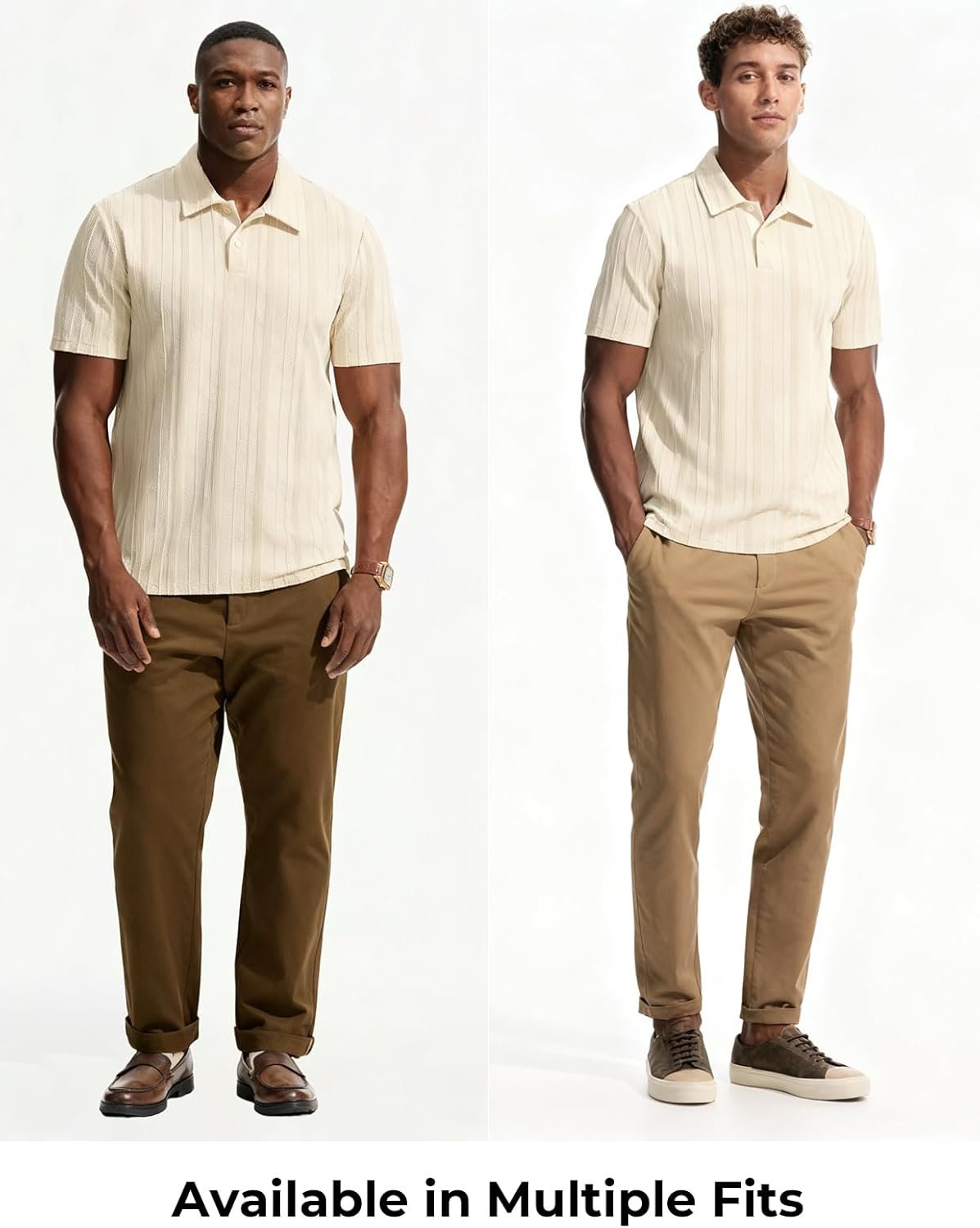 PJ PAUL JONES Mens Polo Shirts Short Sleeve Casual Dress Shirts Textured Knit Polo Collared Golf Shirts Fashion Tops