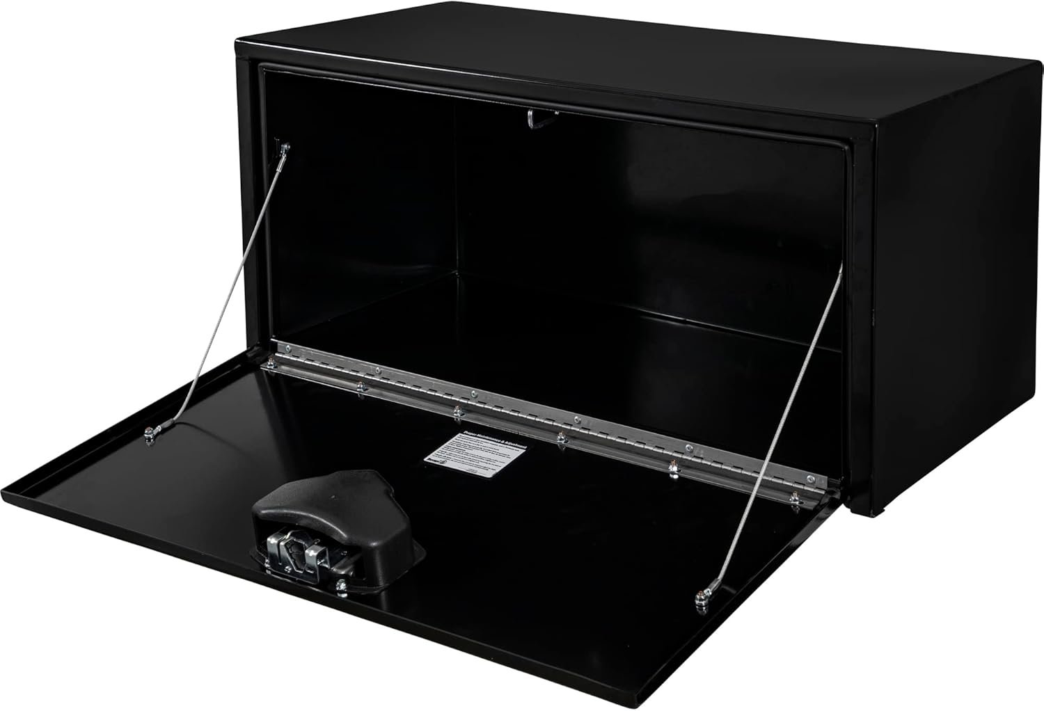 Buyers Products 1703100 14x16x24 Inch Black Steel Underbody Truck Box, Locking Paddle Latch, Recessed Drop Door, Weatherproof Tool Storage for Flatbed and Service Body Trucks, 14 Gauge Steel