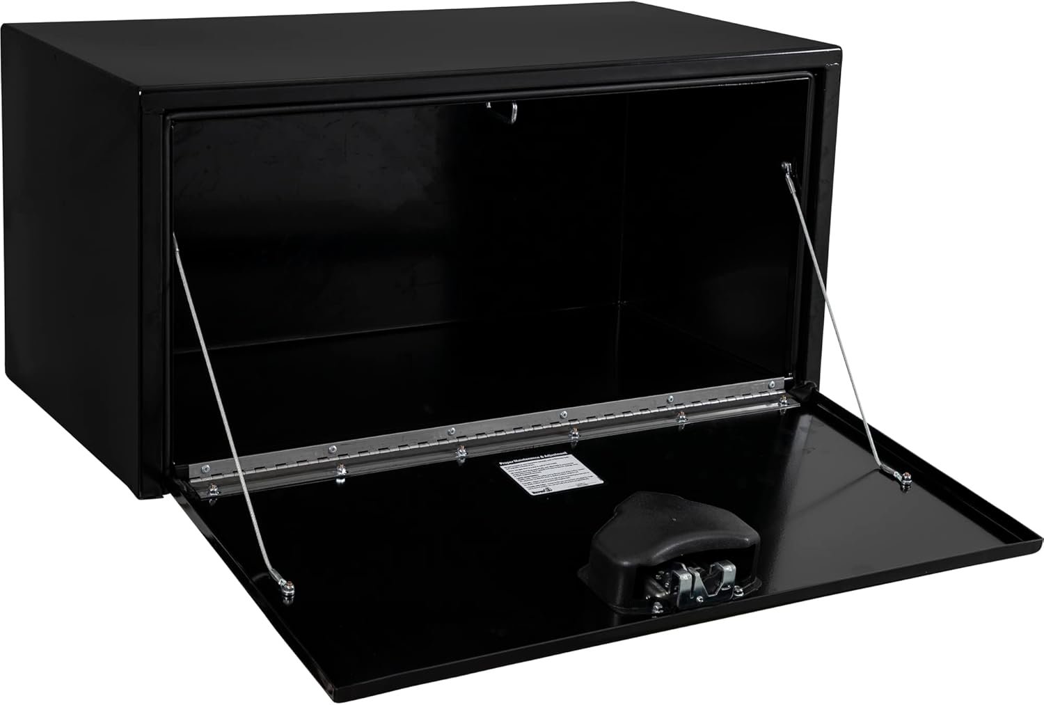 Buyers Products 1703100 14x16x24 Inch Black Steel Underbody Truck Box, Locking Paddle Latch, Recessed Drop Door, Weatherproof Tool Storage for Flatbed and Service Body Trucks, 14 Gauge Steel