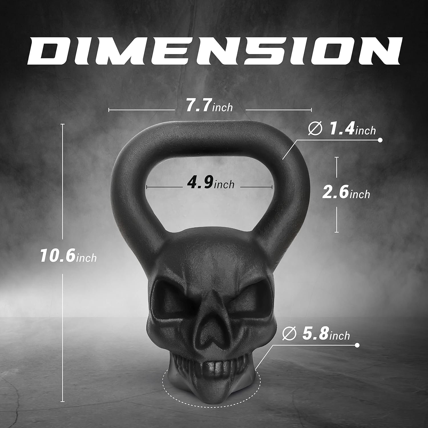 Yes4All Kettlebell Special Shape, Upgraded &Multifunctional for Advanced Training, Solid Cast Iron Powder Coated, Anti Slip Handle Strength Training Equipment