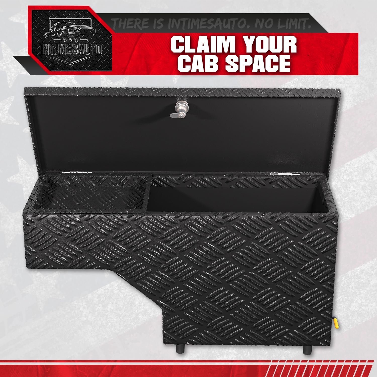 All Metal Truck Bed Swing Tool Box for 2017-2026 Ford F-250 F-350 Super Duty Passenger Side, Rotatable Wheel Well Storage Case Toolbox with Keyless Combination Lock for Off-Road Enthusiast