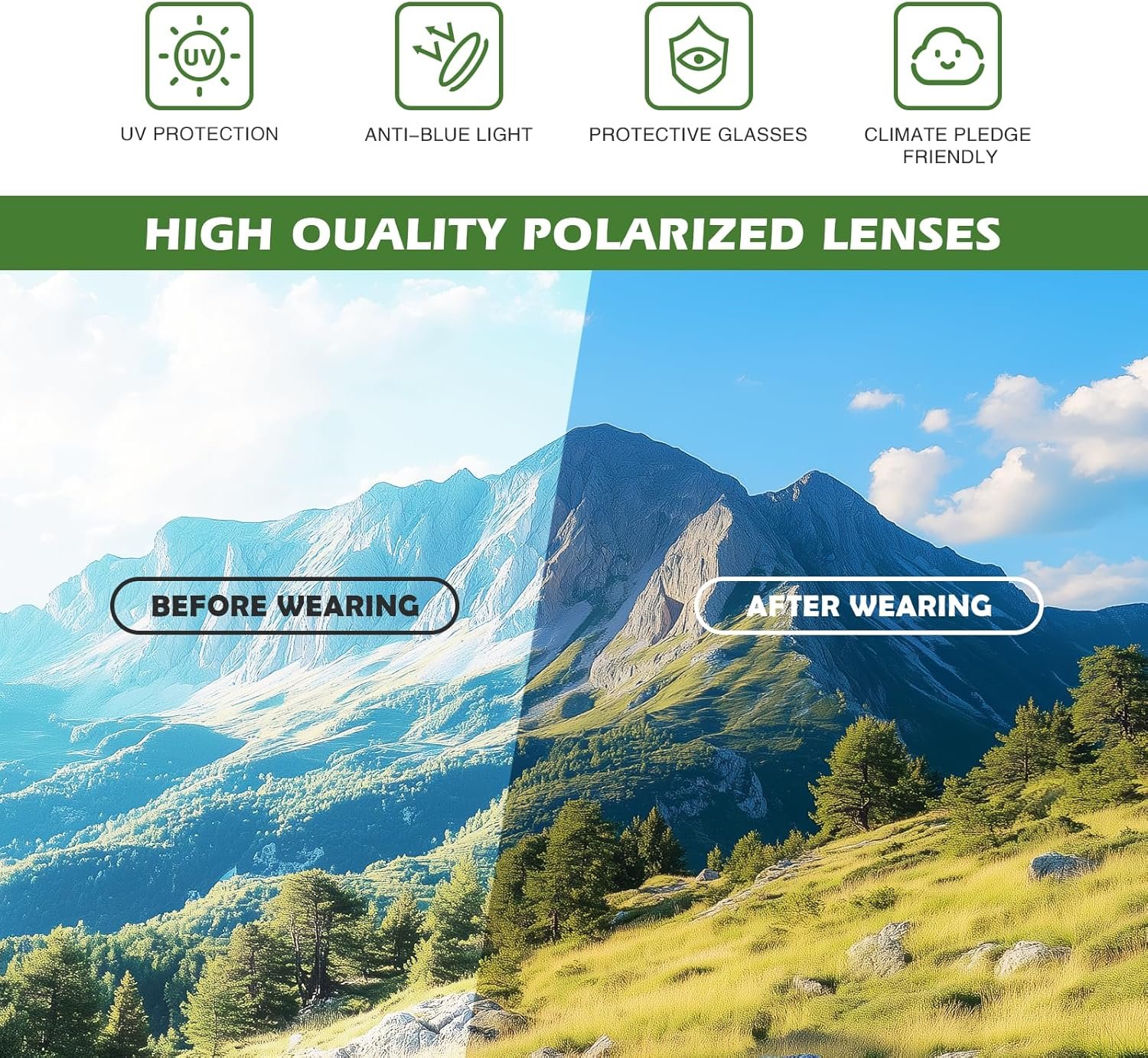 Fanshen Square Polarized Sunglasses for Men, 3 Pack Lightweight UV Protection Sun Glasses for Driving Fishing Golf
