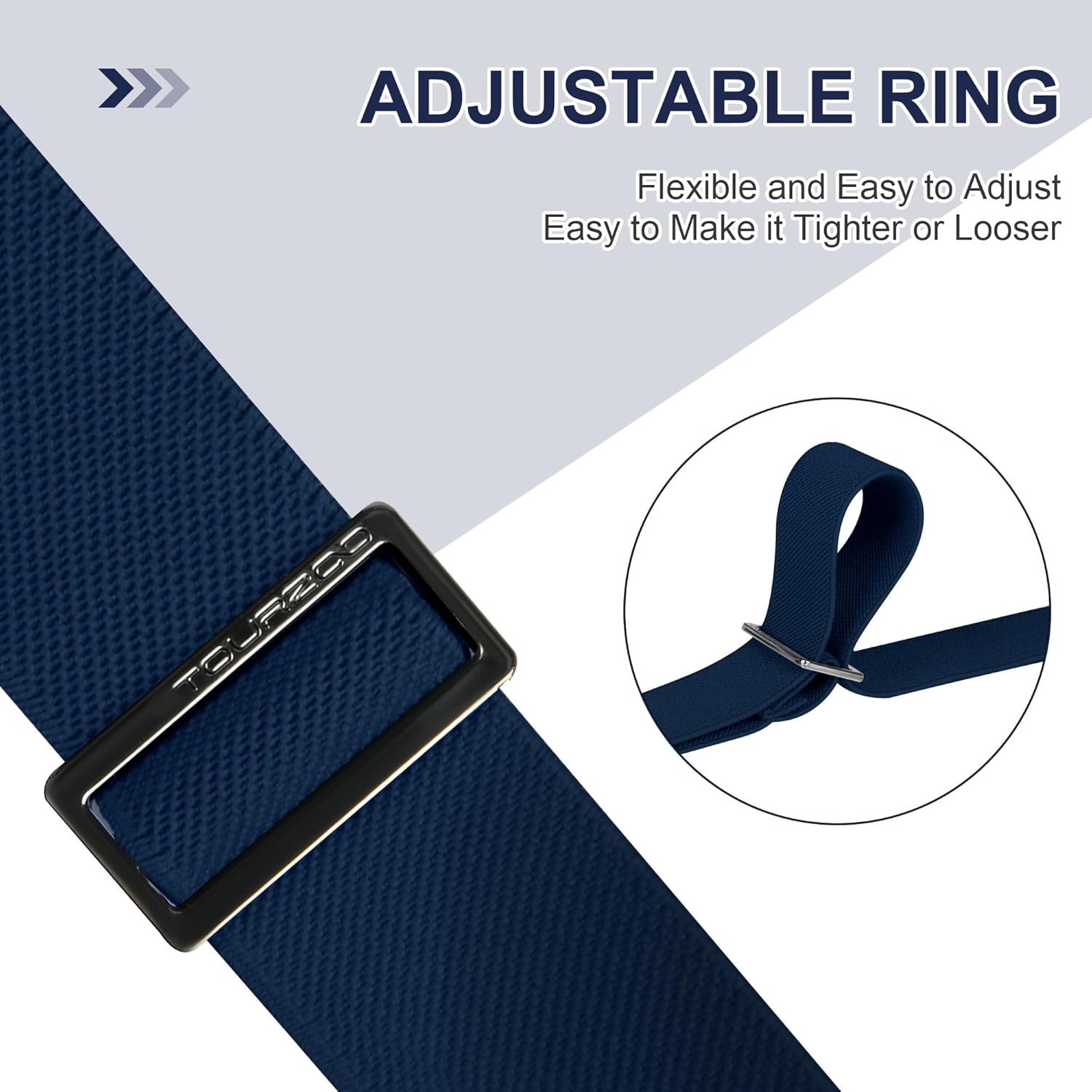 TOURZOO No Show Invisible Belt for Women/Men Elastic Web Strap Waist Stretch Belt with Flat Buckle for Jeans Pants Dresses
