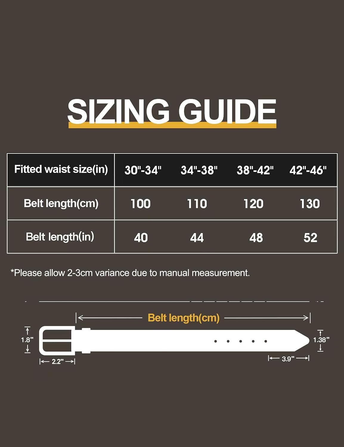 Leather Dress Belts for Men,Casual Business Wearing for Jeans,Suits, Belts Width 1 3/8"