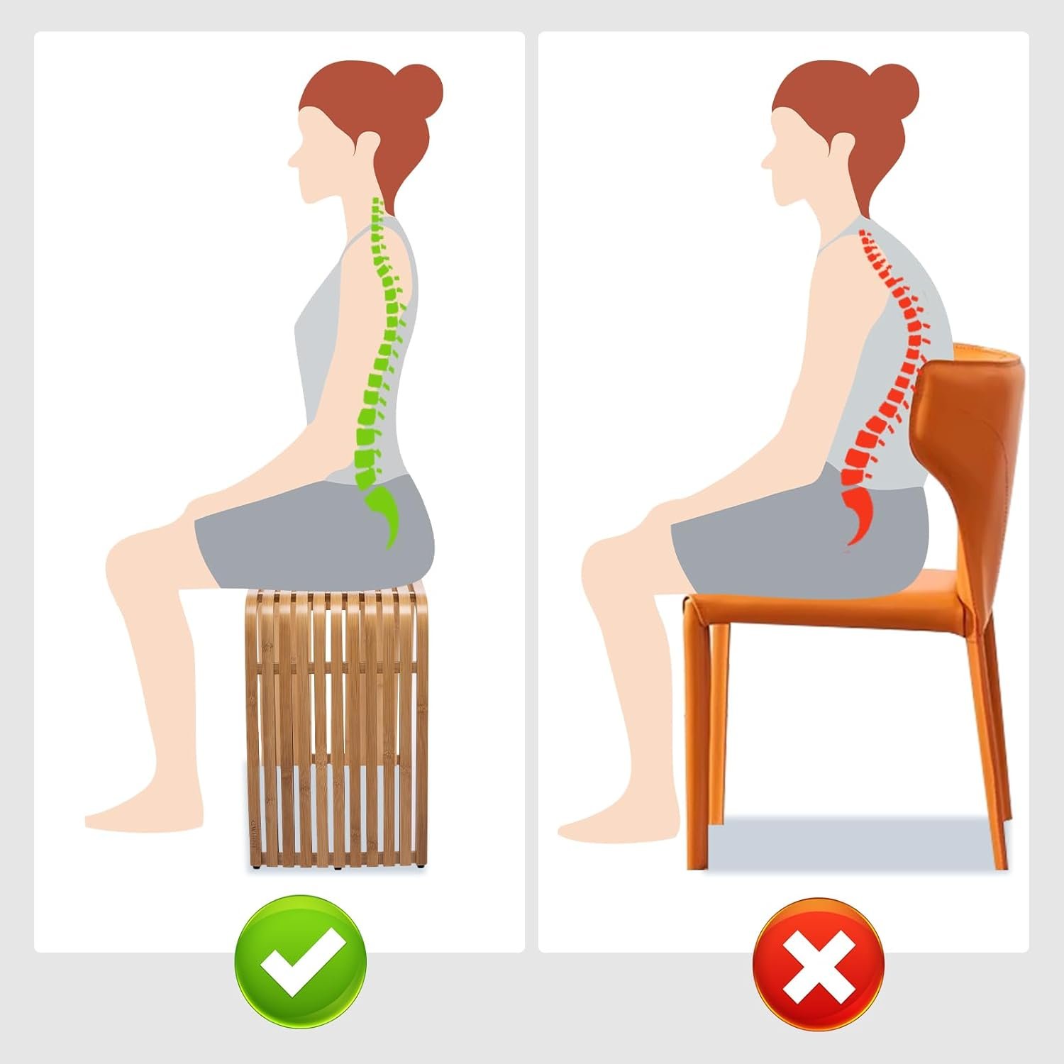 Bamboo Shower Bench, Non-Slip Shower Stool & 450 lbs, Waterproof Bathroom Stool Spa Bath Seat, Natural Bamboo Stool, Suitable for Multiple Settings: Bathroom, Bedroom, Dining Room and Living Room