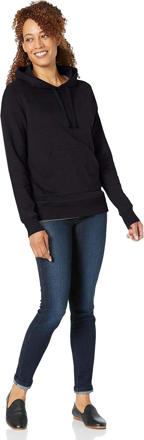 Amazon Essentials Women's Regular-Fit Brushed Back Fleece Pullover Hoodie (Available in Plus Size)